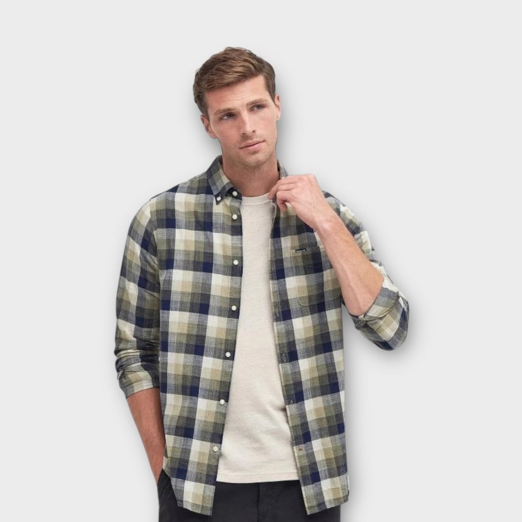 Barbour Hillroad Tailored Skjorte I Olive