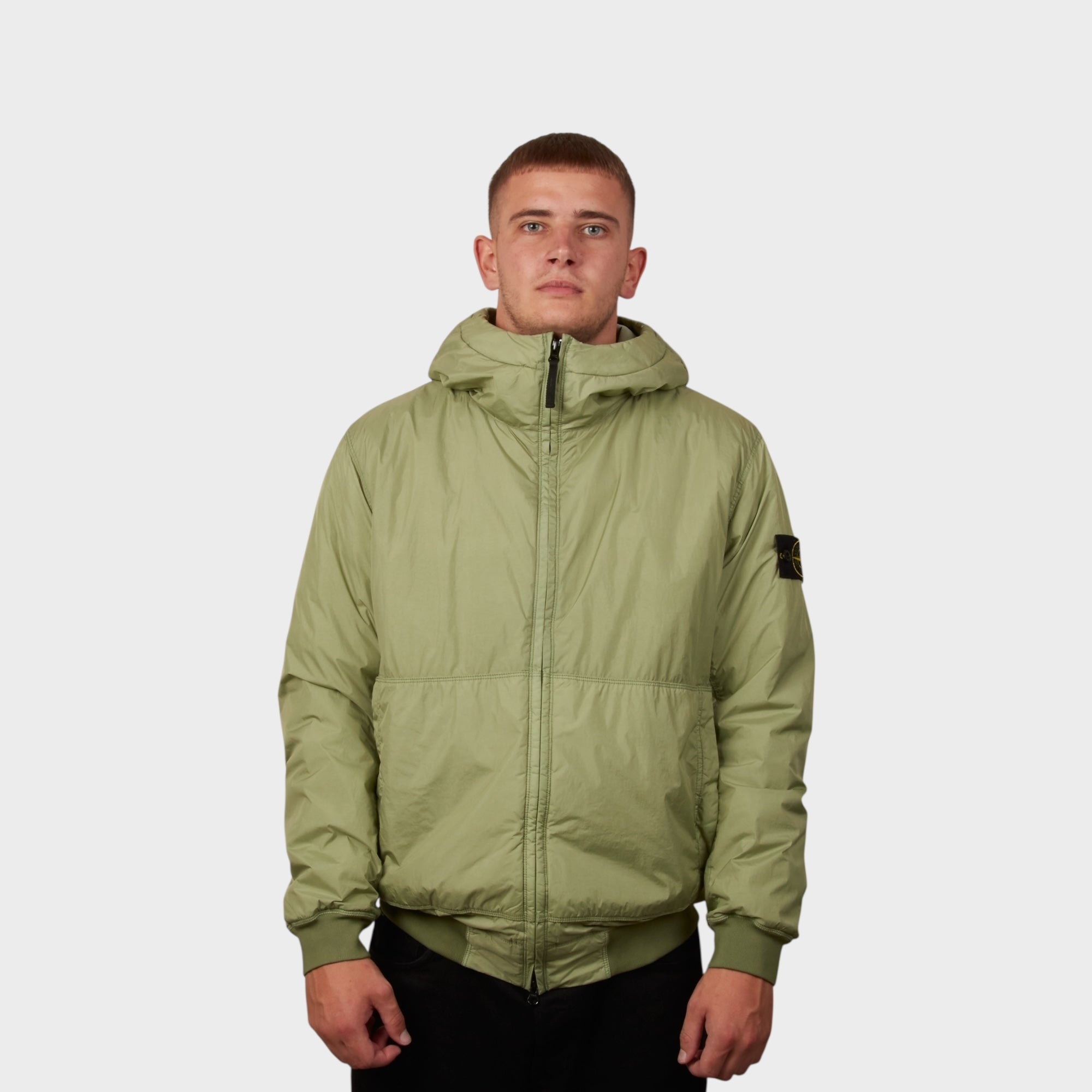 Stone Island Garment Crinkle Reps Jakke I Green