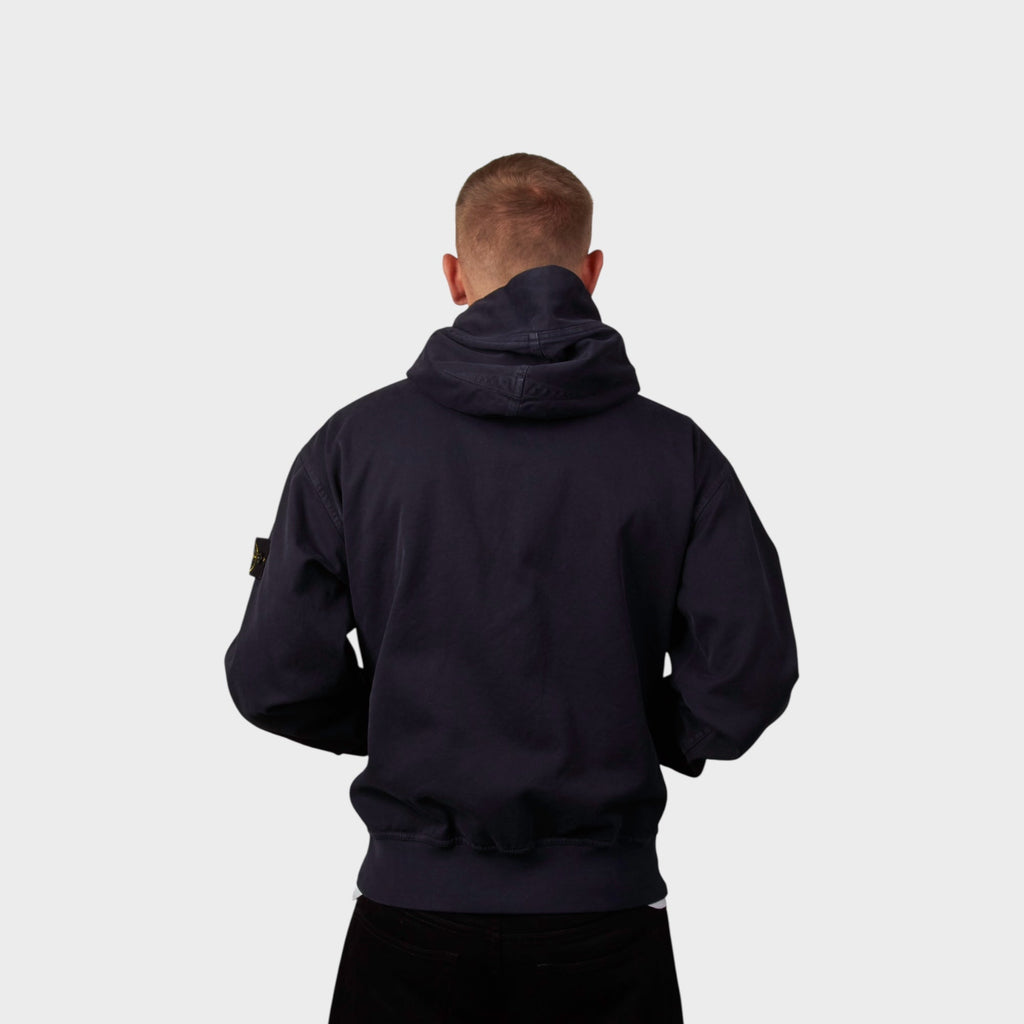 Stone Island Felpa Giubbotto Hooded Jakke I Mørkeblå