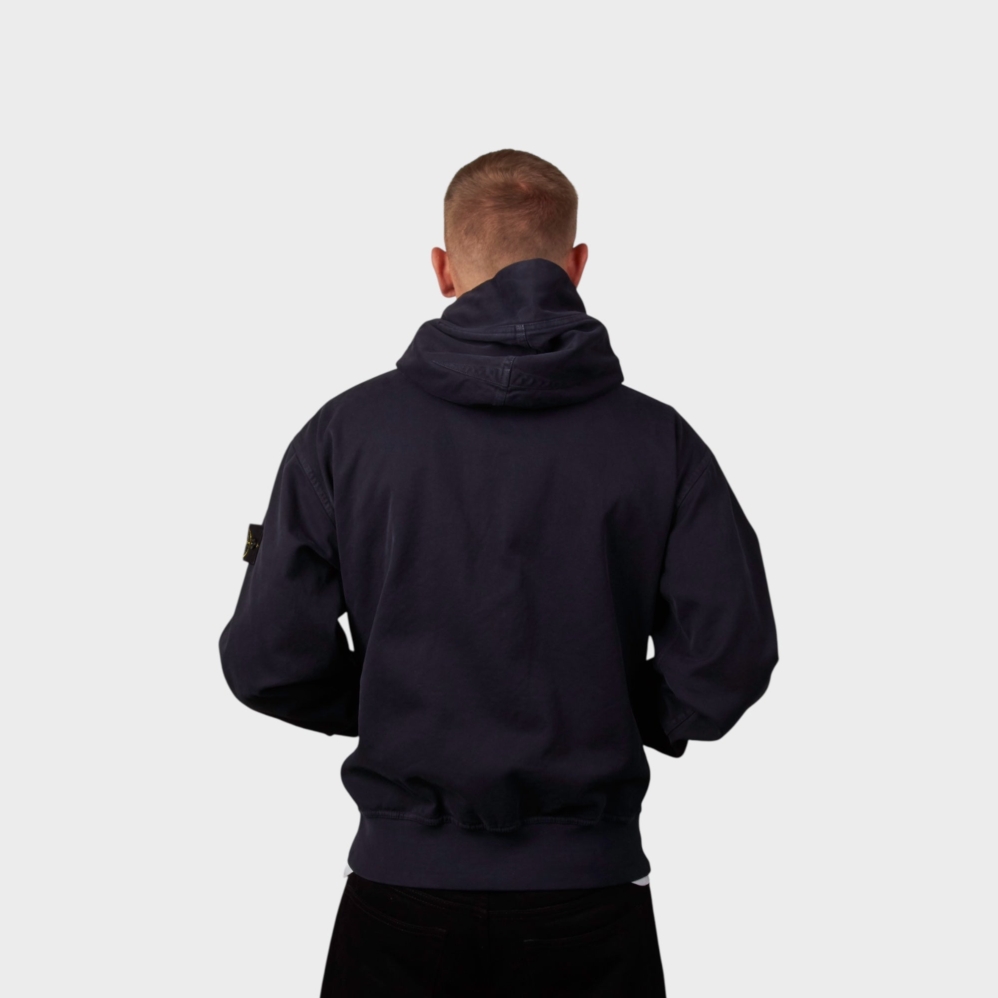 Stone Island Felpa Giubbotto Hooded Jakke I Mørkeblå