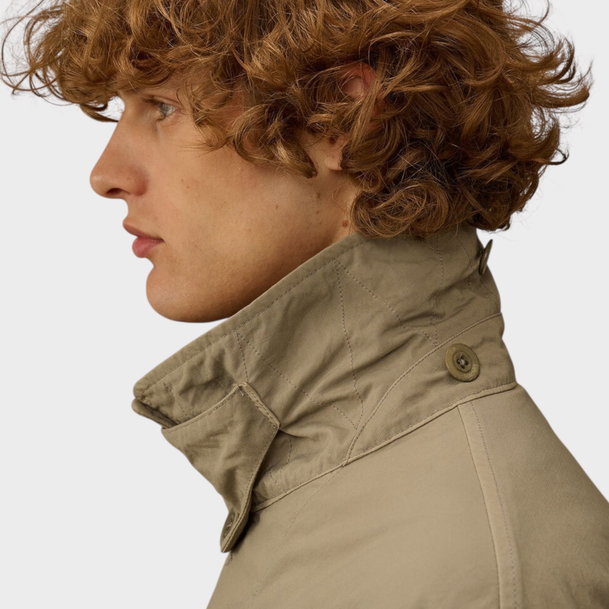 C. P. Company Twill Fishtail Padded Coat I Fallen Rock/Grey