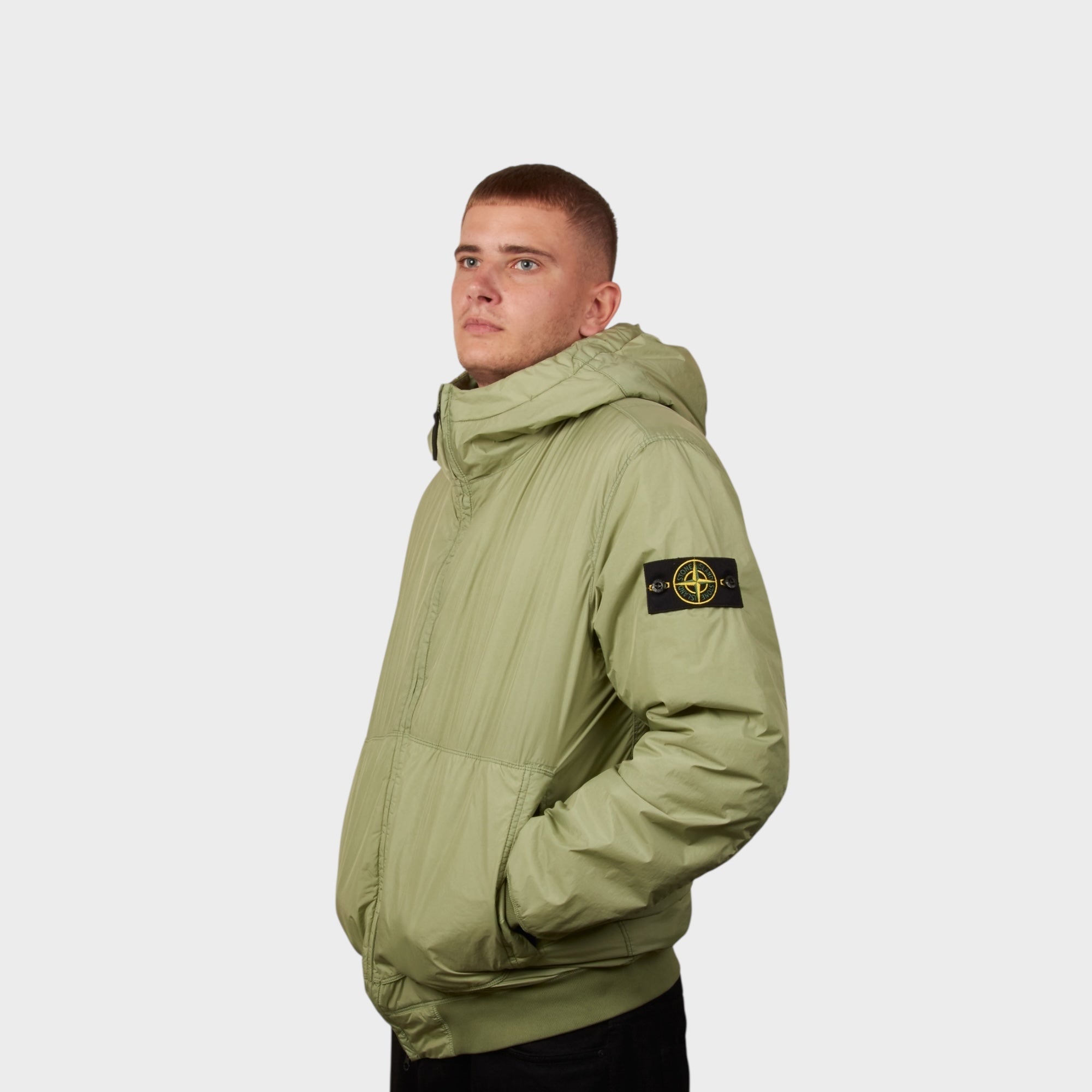Stone Island Garment Crinkle Reps Jakke I Green