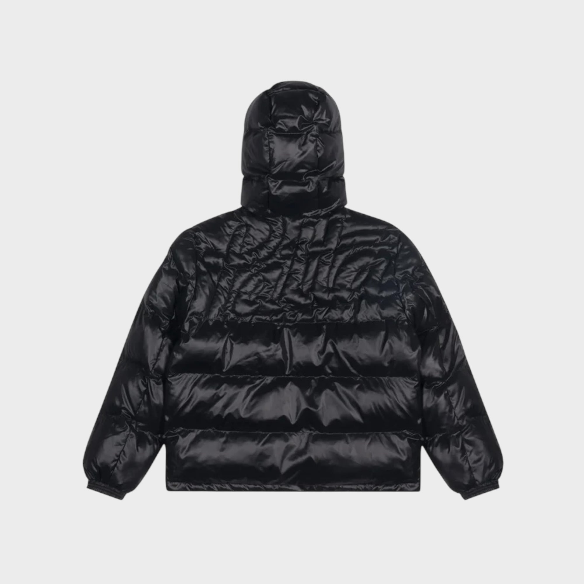 Patta Quilted Script Logo Puffer Jakke I Sort