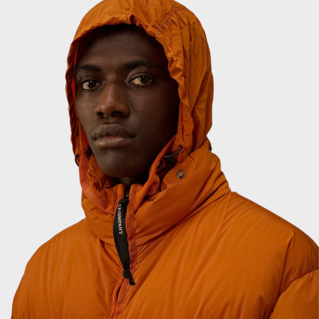 C. P. Company Nycra-R Hooded Down Jacket I Russet Orange