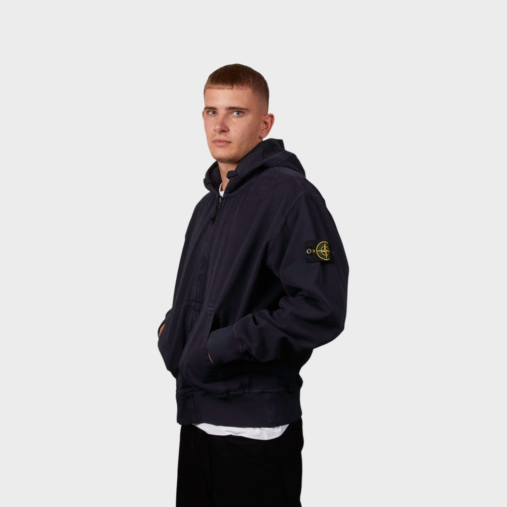 Stone Island Felpa Giubbotto Hooded Jakke I Mørkeblå