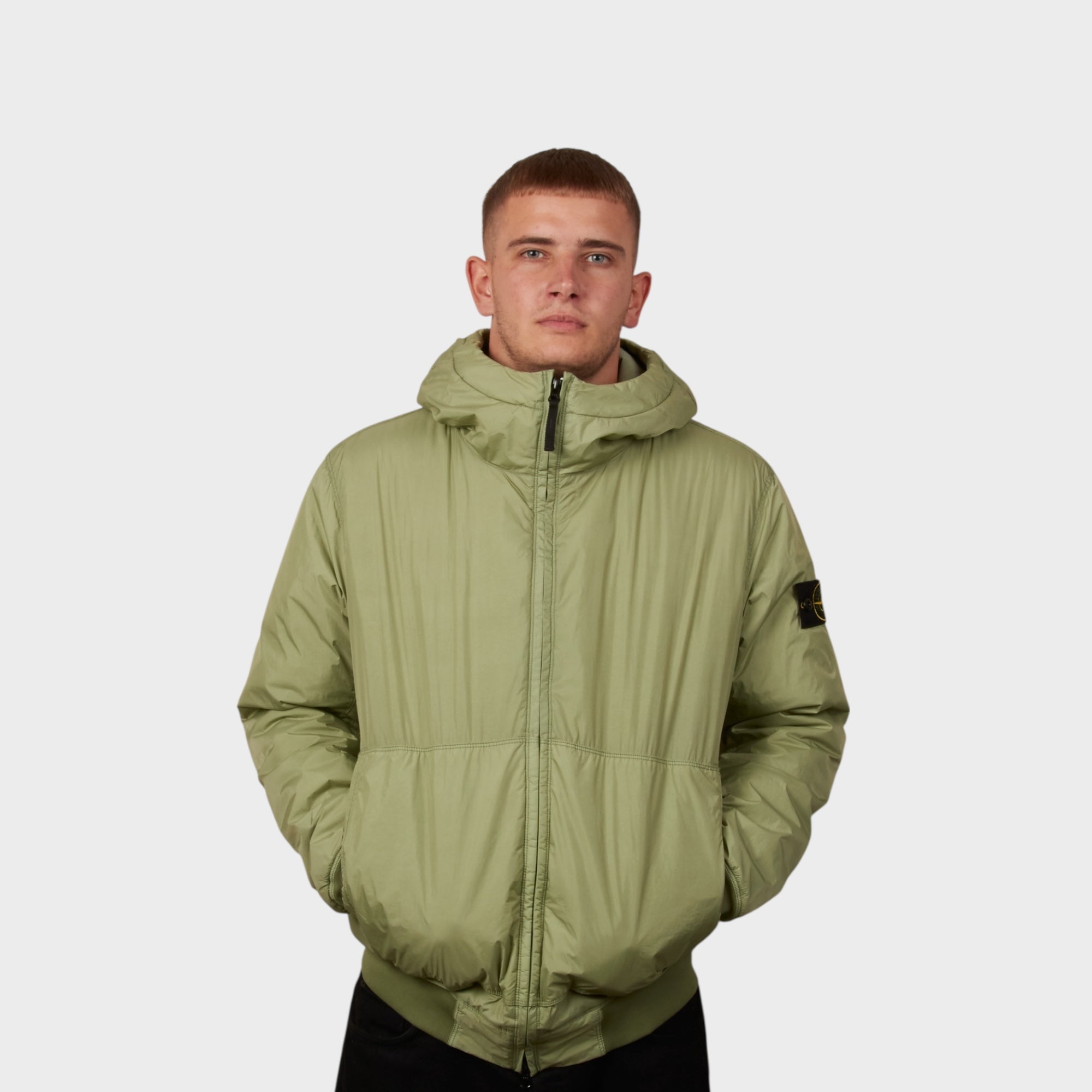 Stone Island Garment Crinkle Reps Jakke I Green