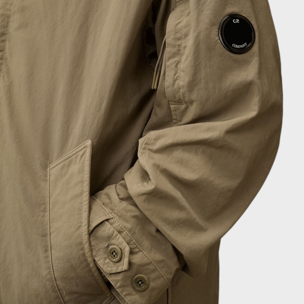 C. P. Company Twill Fishtail Padded Coat I Fallen Rock/Grey