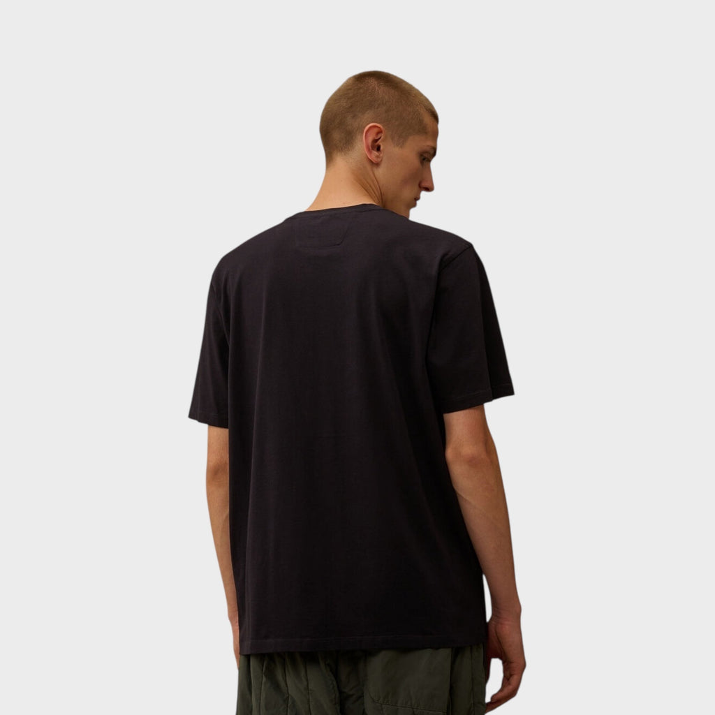 C. P. Company 30/1 Jersey Short Sleeve Logo T-Shirt I Navy