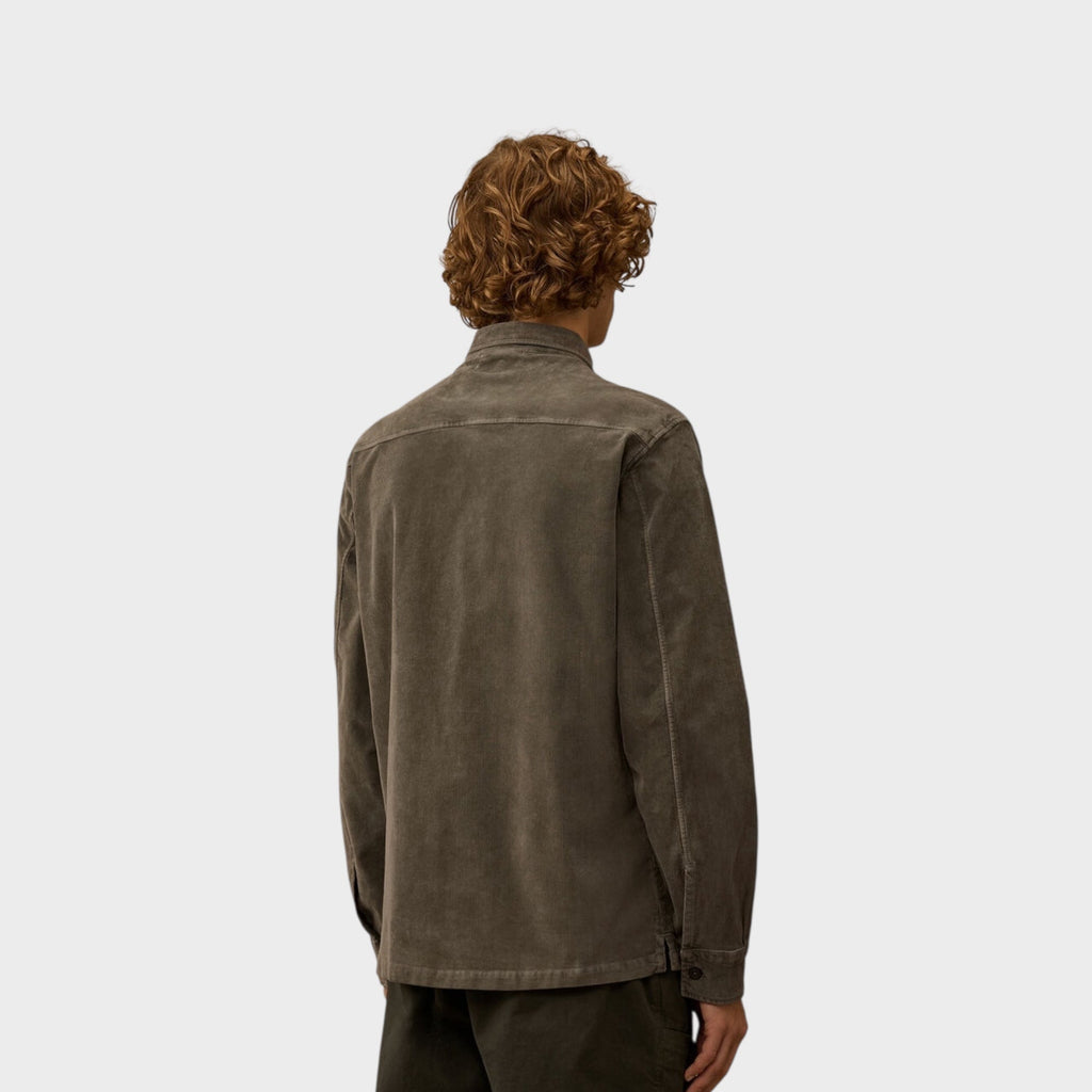 C. P. Company Corduroy Lens Longsleeve Button Shirt I Grey