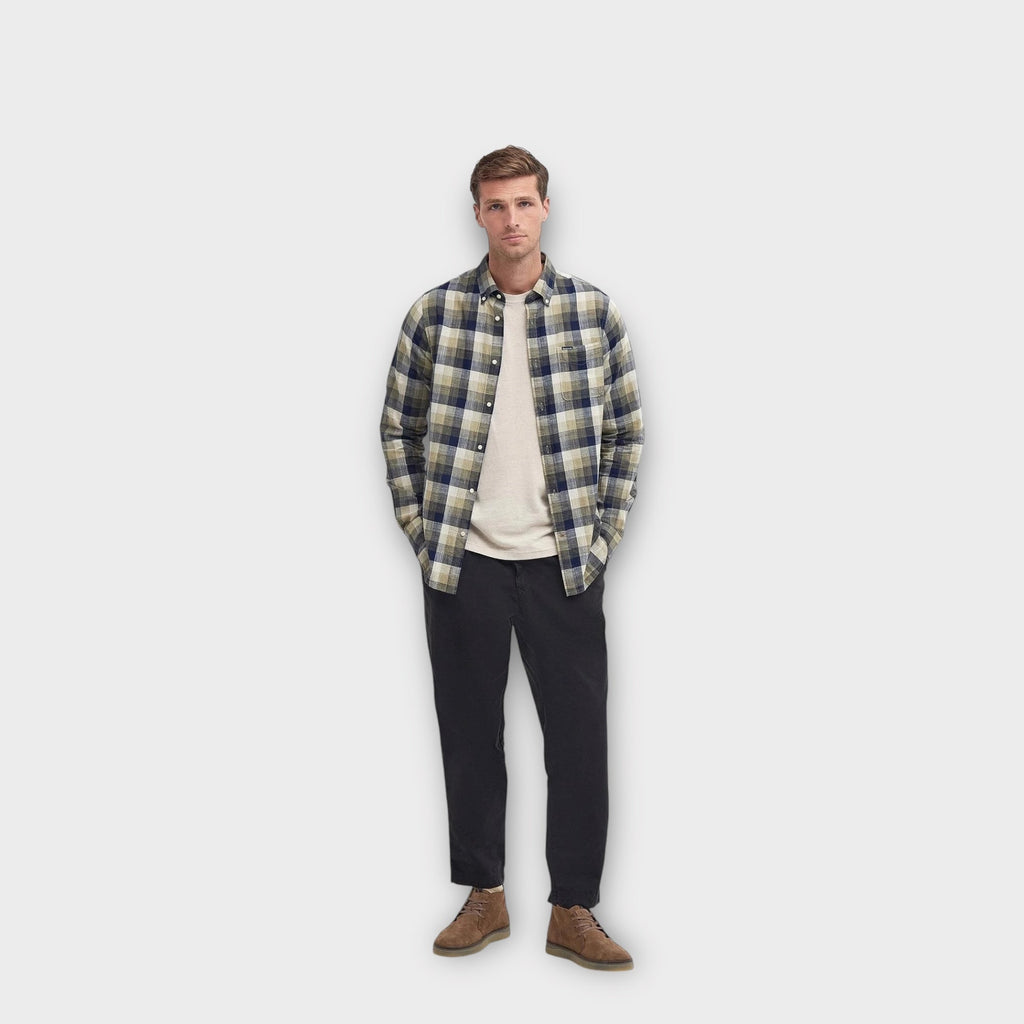 Barbour Hillroad Tailored Skjorte I Olive