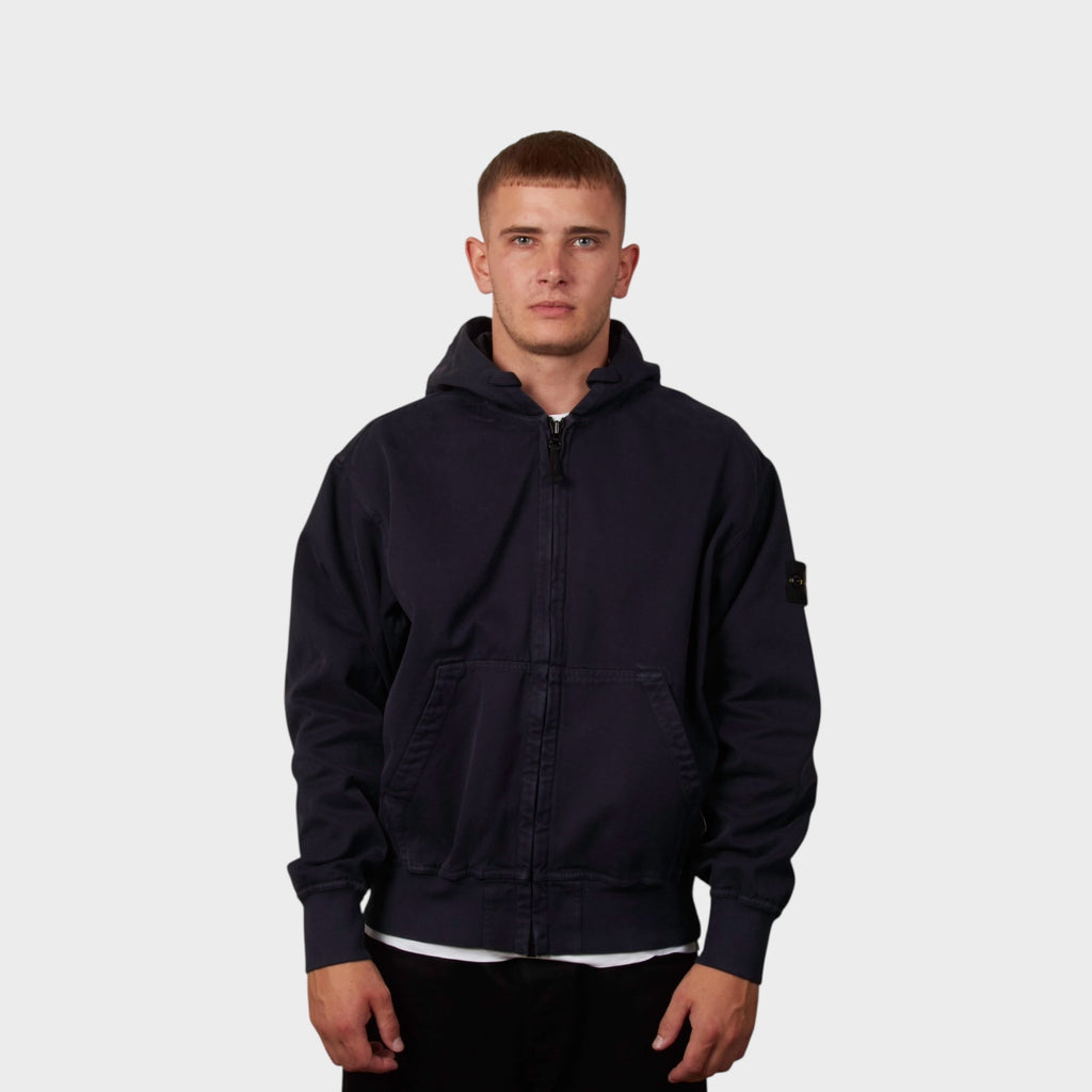 Stone Island Felpa Giubbotto Hooded Jakke I Mørkeblå