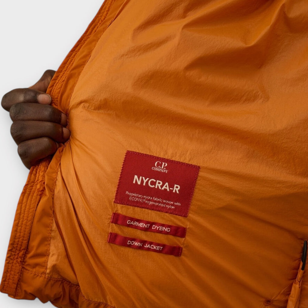 C. P. Company Nycra-R Hooded Down Jacket I Russet Orange