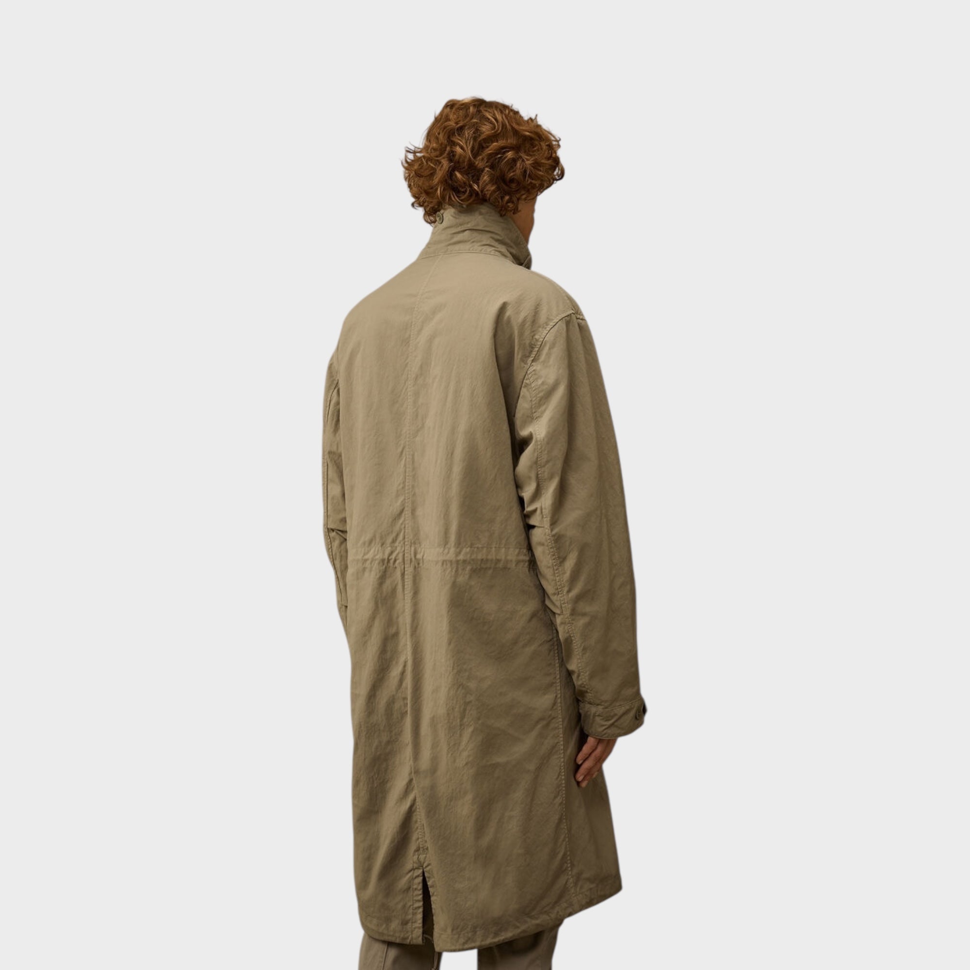 C. P. Company Twill Fishtail Padded Coat I Fallen Rock/Grey
