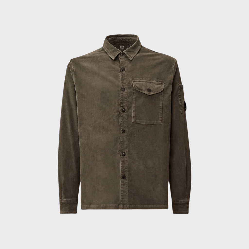 C. P. Company Corduroy Lens Longsleeve Button Shirt I Grey