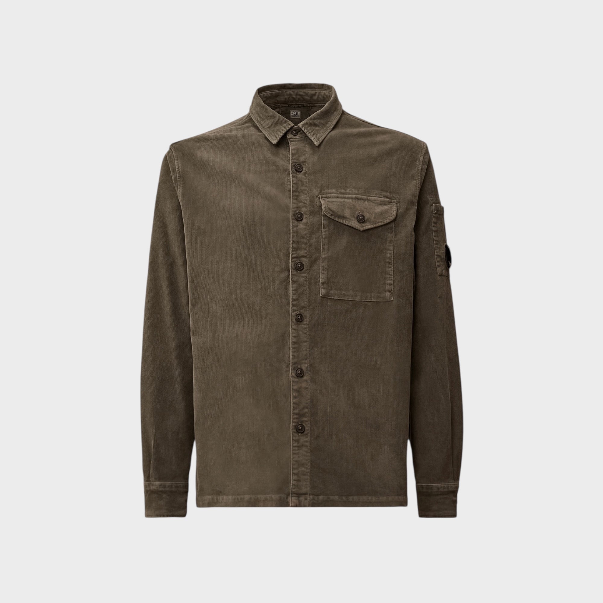 C. P. Company Corduroy Lens Longsleeve Button Shirt I Grey