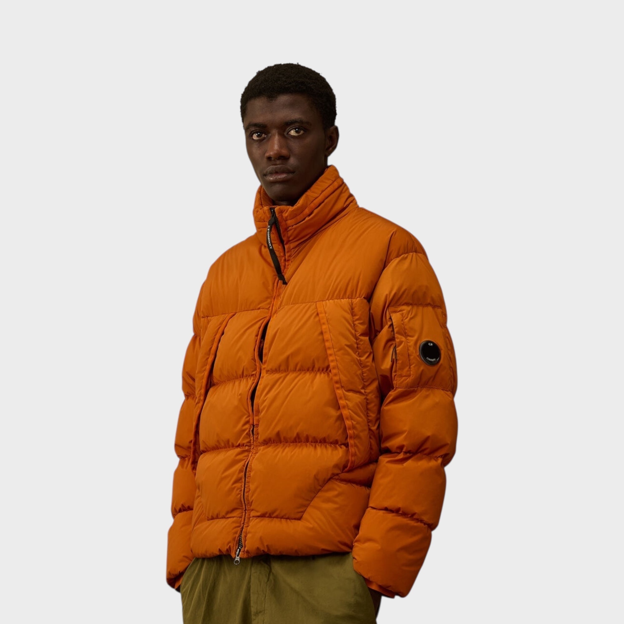 C. P. Company Nycra-R Hooded Down Jacket I Russet Orange