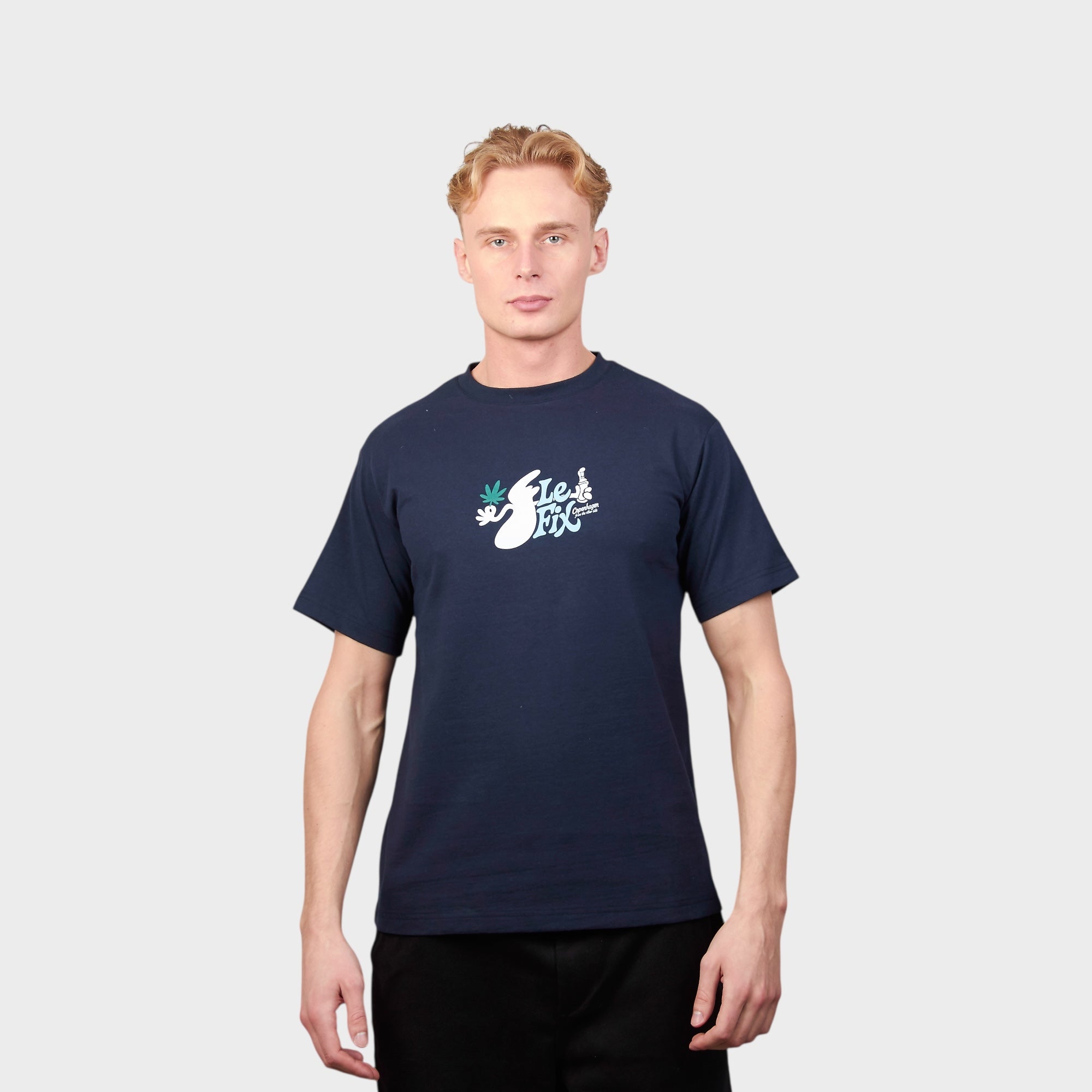 Le Fix Other Side T-Shirt I Navy
