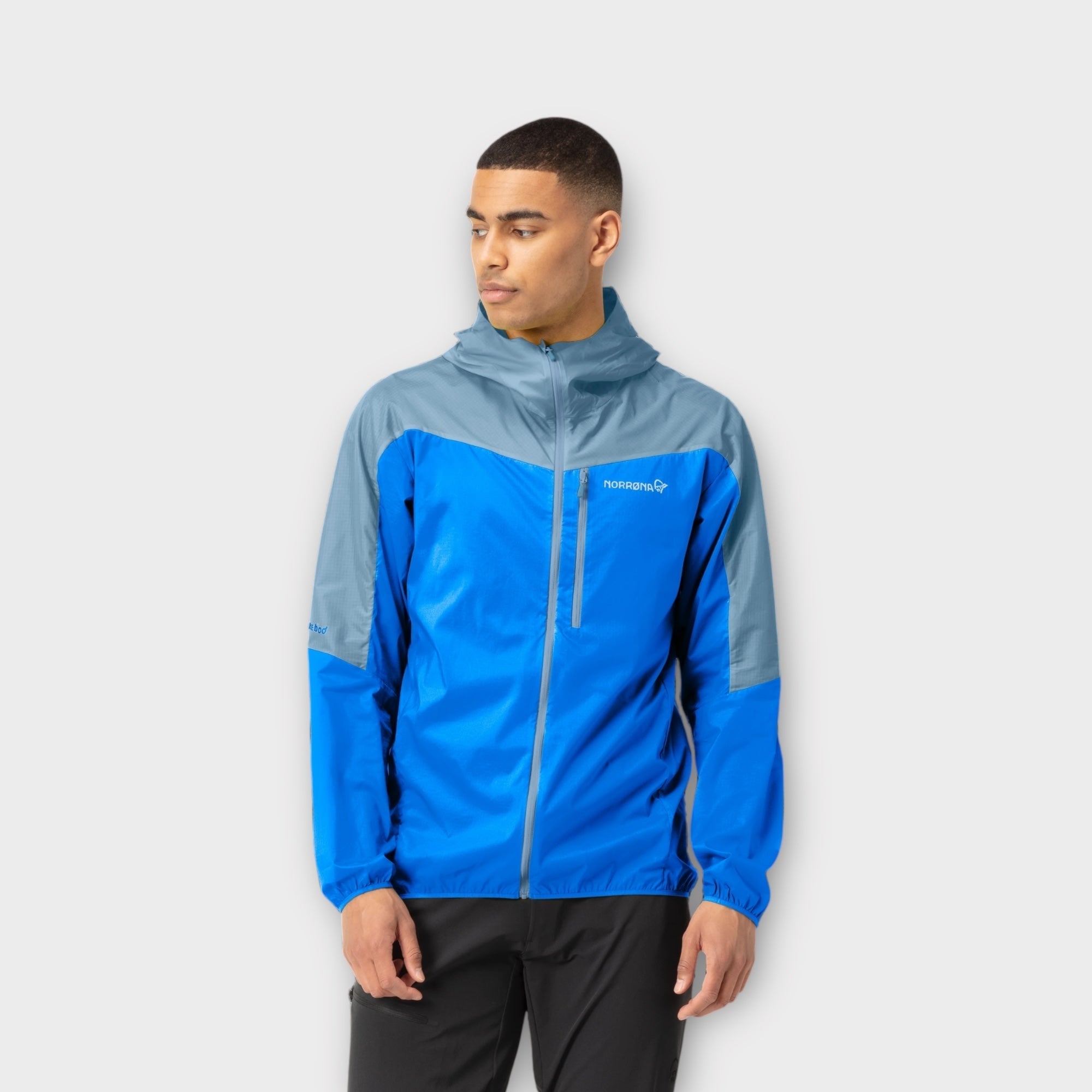 Norrøna Falketind Aero60 Hooded Windbreaker I Blue/Grey