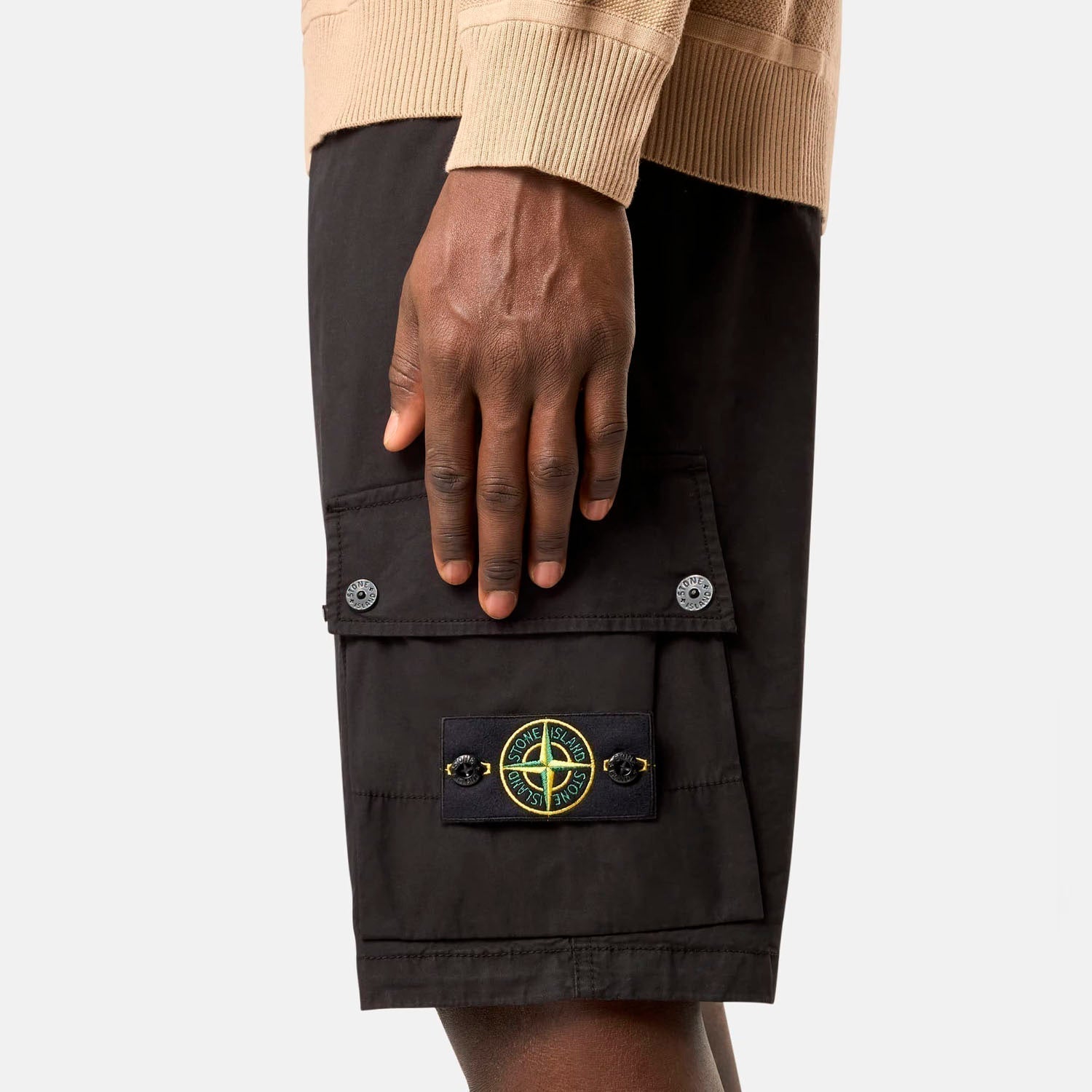 Stone Island Cargo Shorts - Black -Usfansport