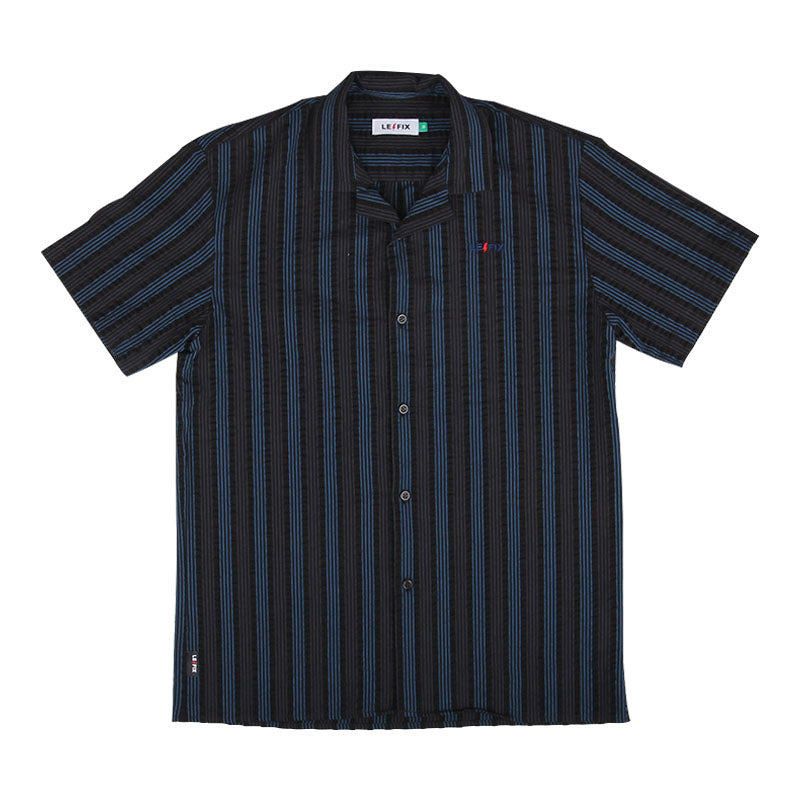 Le Fix Vertical Stripe Skjorte I Sort