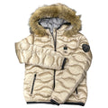BLAUER PIUMINO DONNA CON CAPPUCCIO PELLICCIA ORO