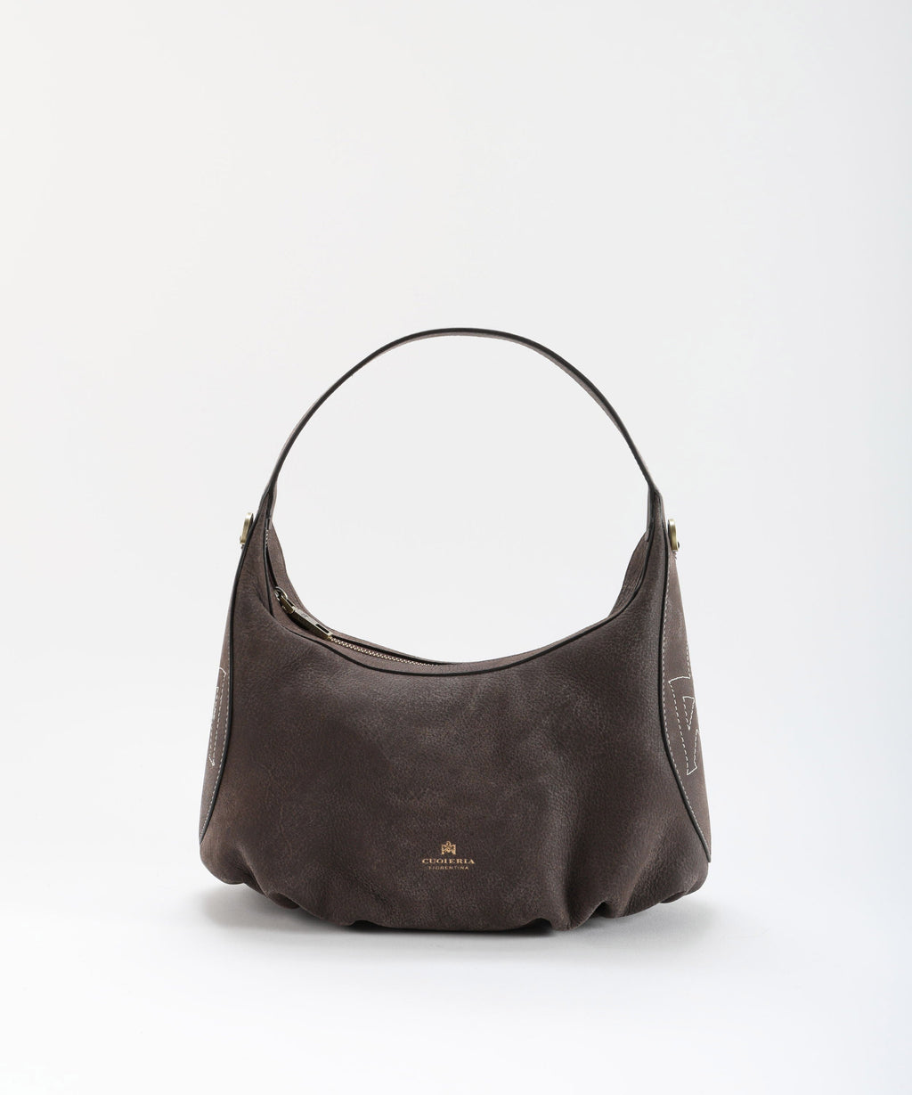 CUOIERIA FIORENTINA  Piccolo Hobo Maxima â Eleganza Boho-Chic in Pelle Nabuk