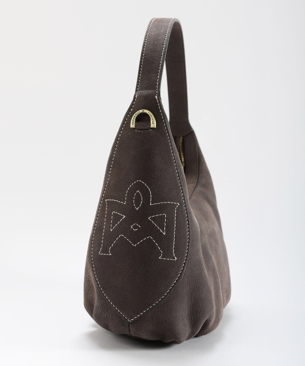 CUOIERIA FIORENTINA  Piccolo Hobo Maxima â Eleganza Boho-Chic in Pelle Nabuk