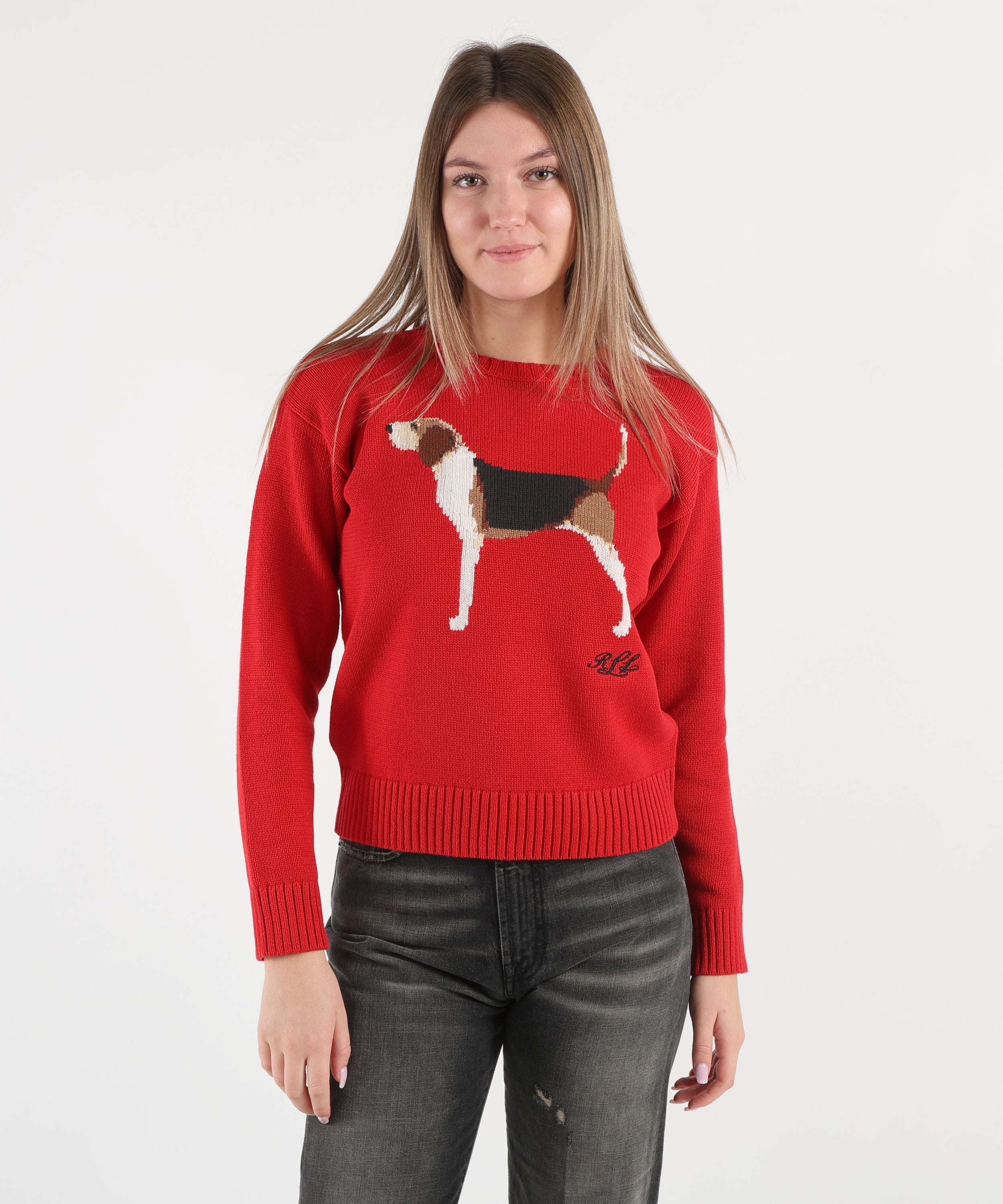 LAUREN RALPH LAUREN Maglione riednee disegno cane
