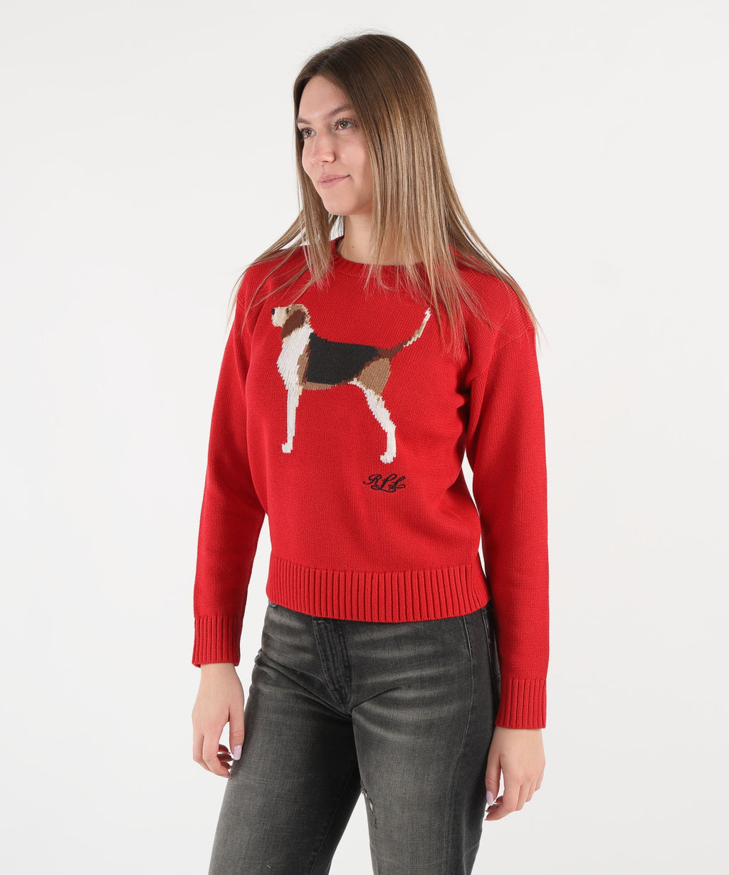 LAUREN RALPH LAUREN Maglione riednee disegno cane