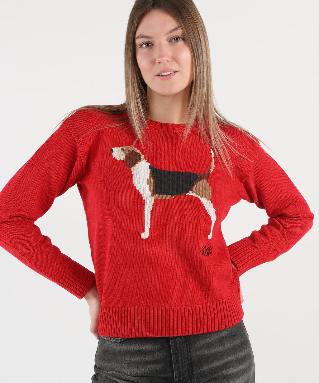 LAUREN RALPH LAUREN Maglione riednee disegno cane