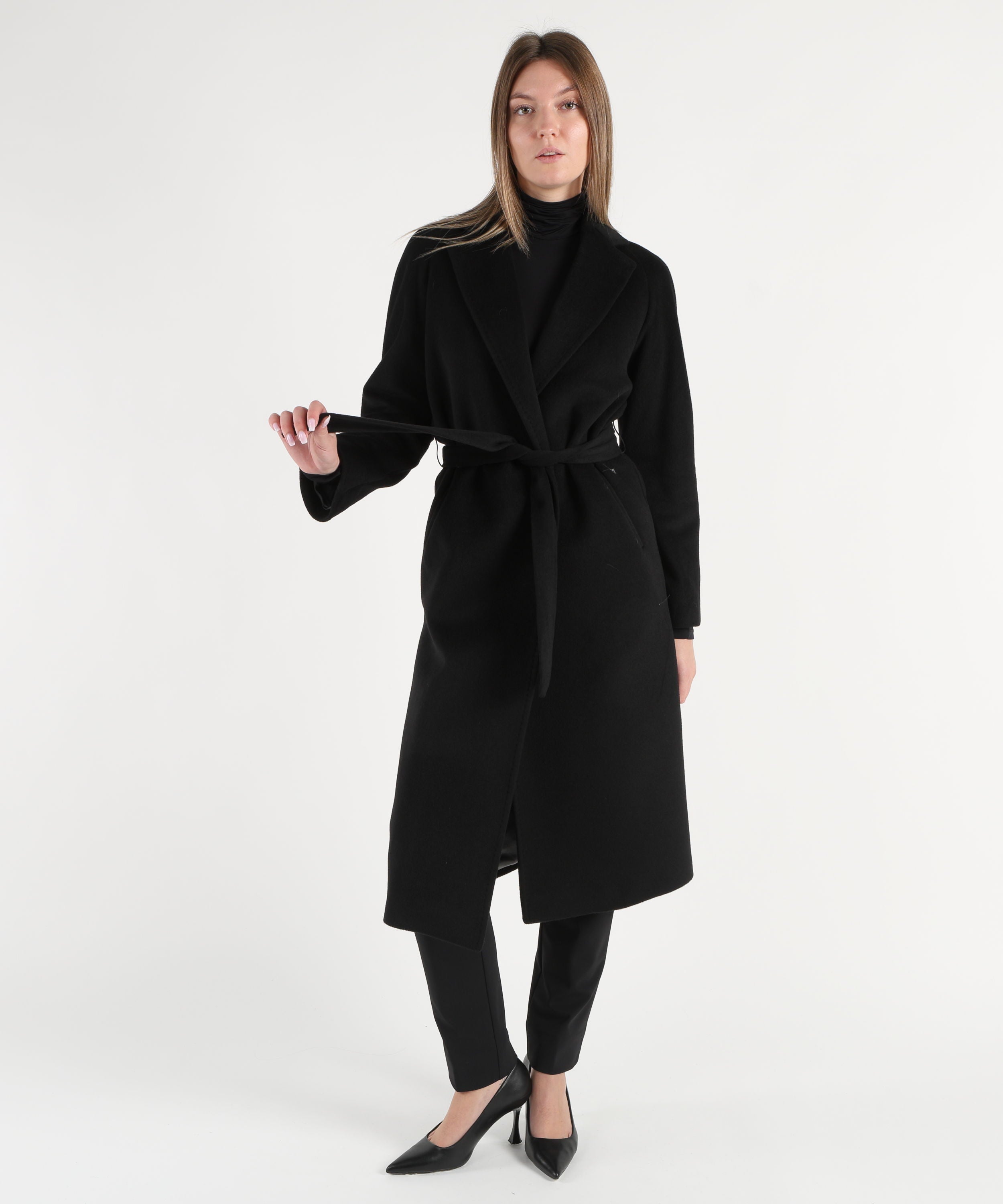 MARINO Cappotto lungo con cintura