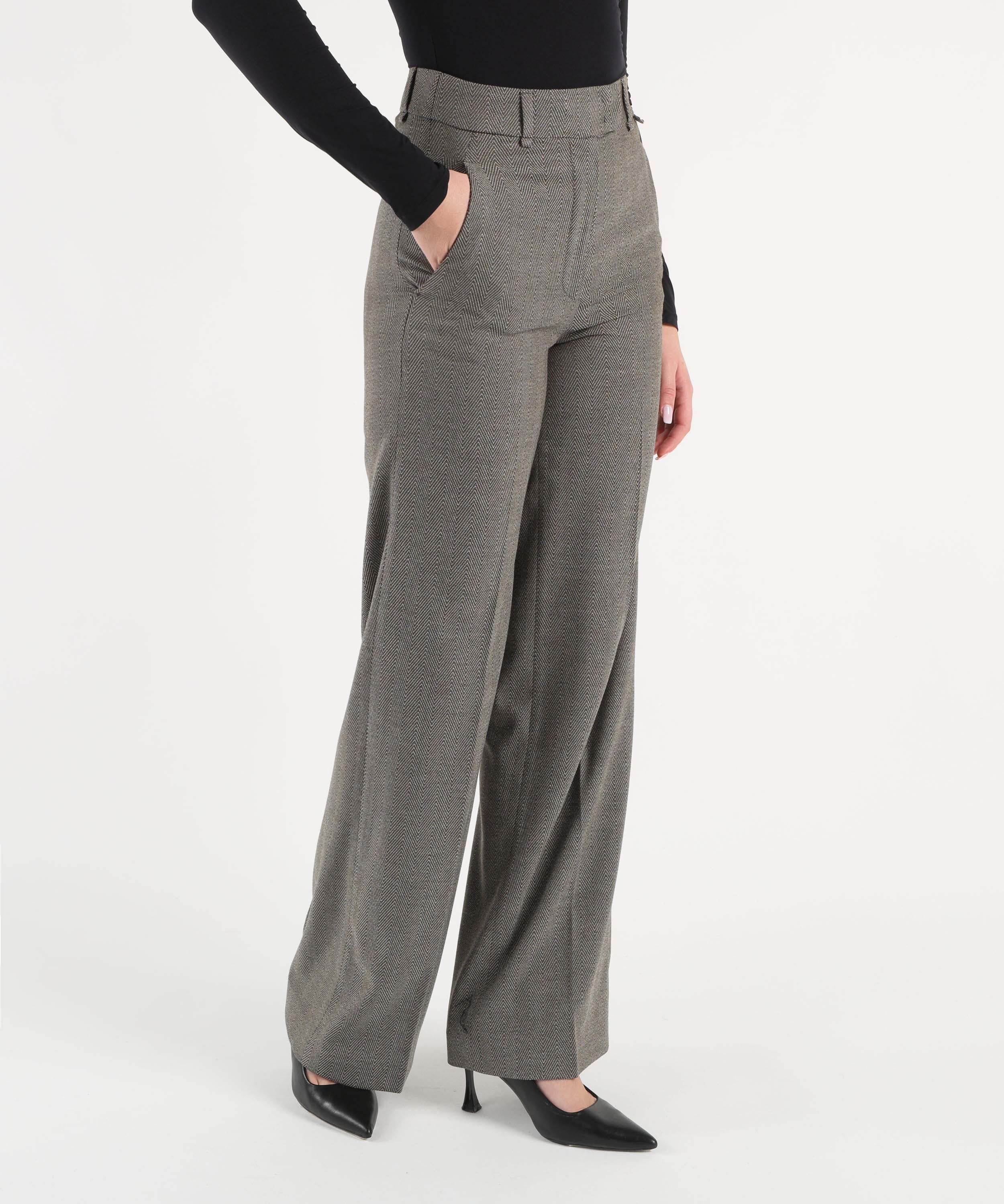 LIUJO BLACK Pantaloni straight con piega