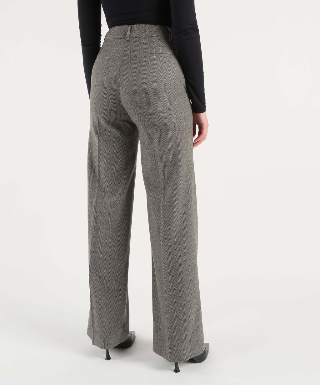 LIUJO BLACK Pantaloni straight con piega