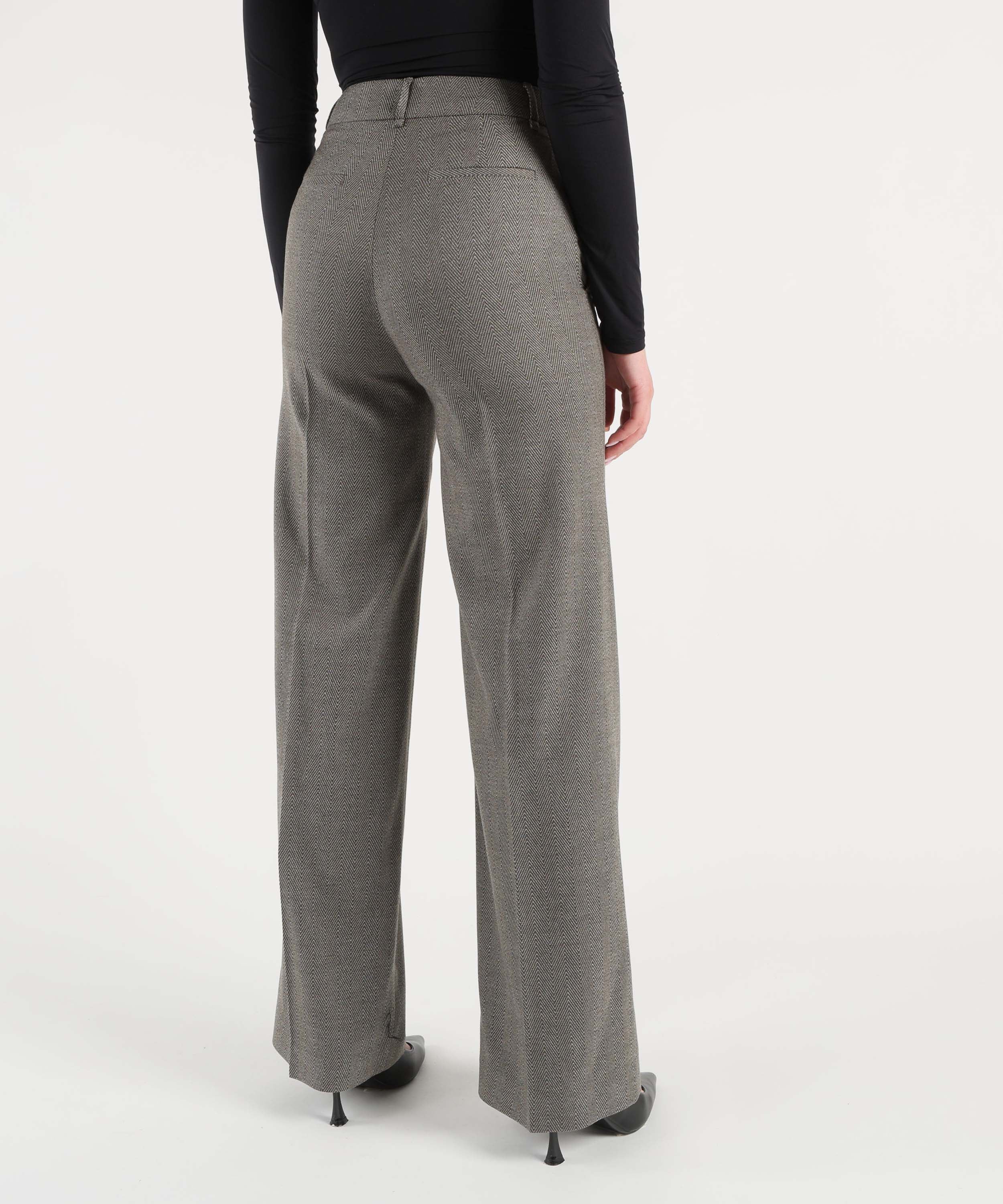 LIUJO BLACK Pantaloni straight con piega