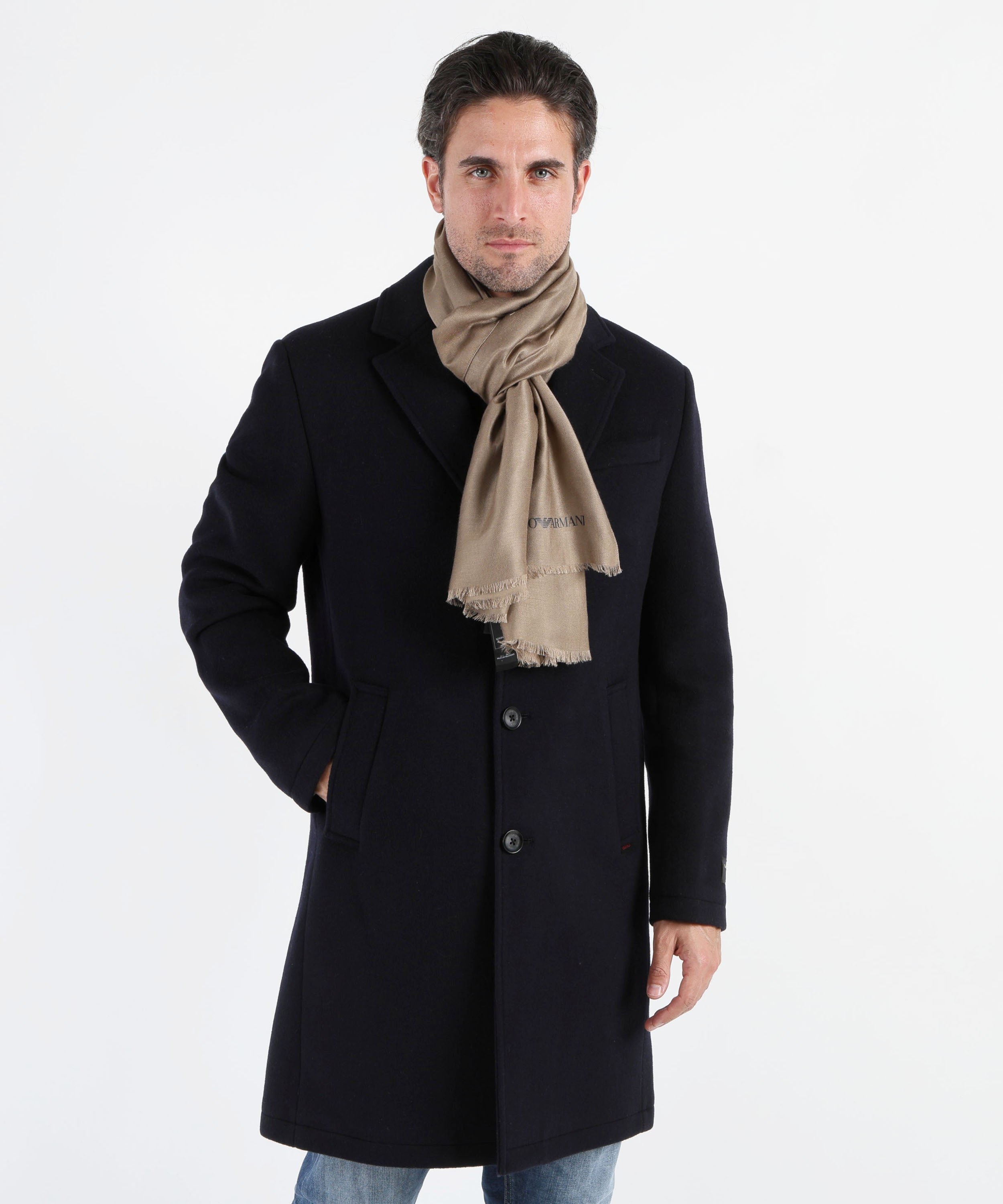EMPORIO ARMANI Sciarpa stampata in misto viscosa-modal