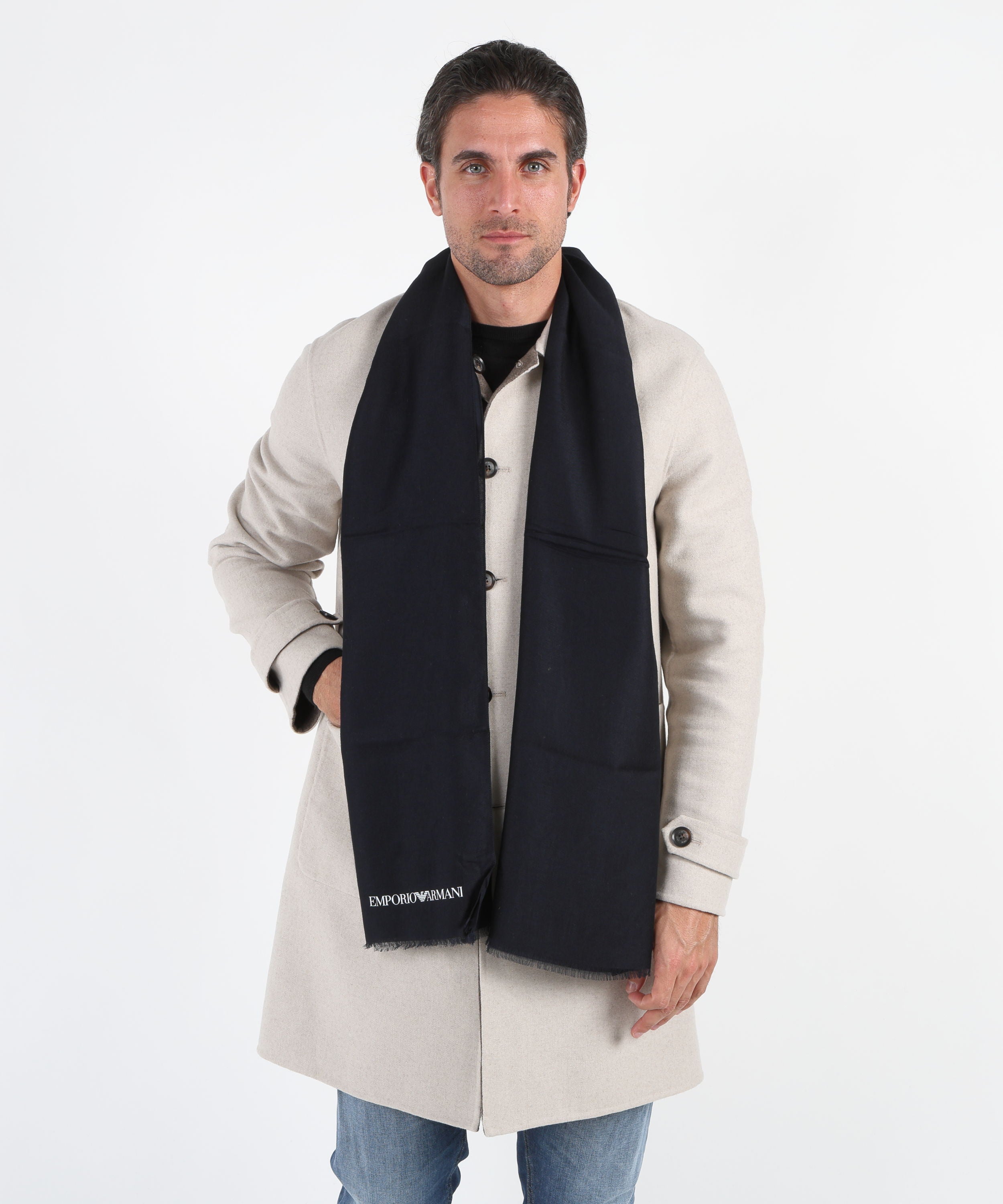 EMPORIO ARMANI Sciarpa stampata in misto viscosa-modal