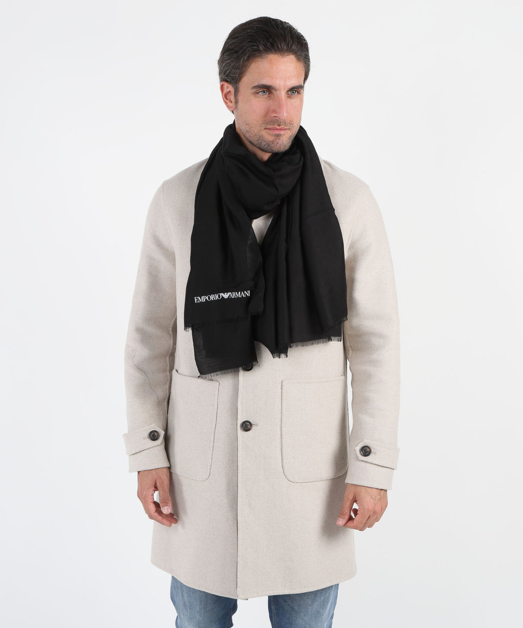 EMPORIO ARMANI Sciarpa stampata in misto viscosa-modal