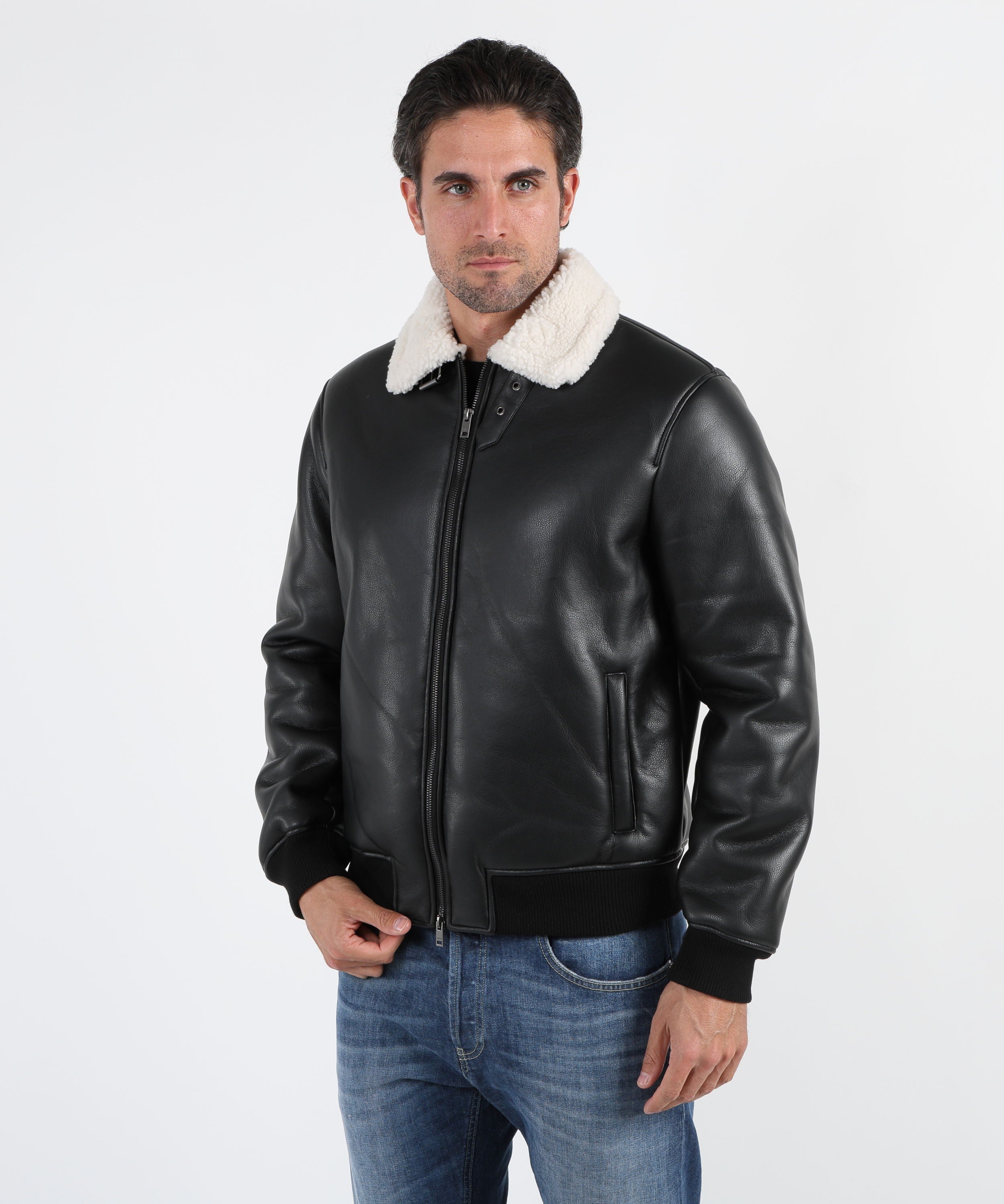 LIUJO Giacca biker in tessuto spalmato