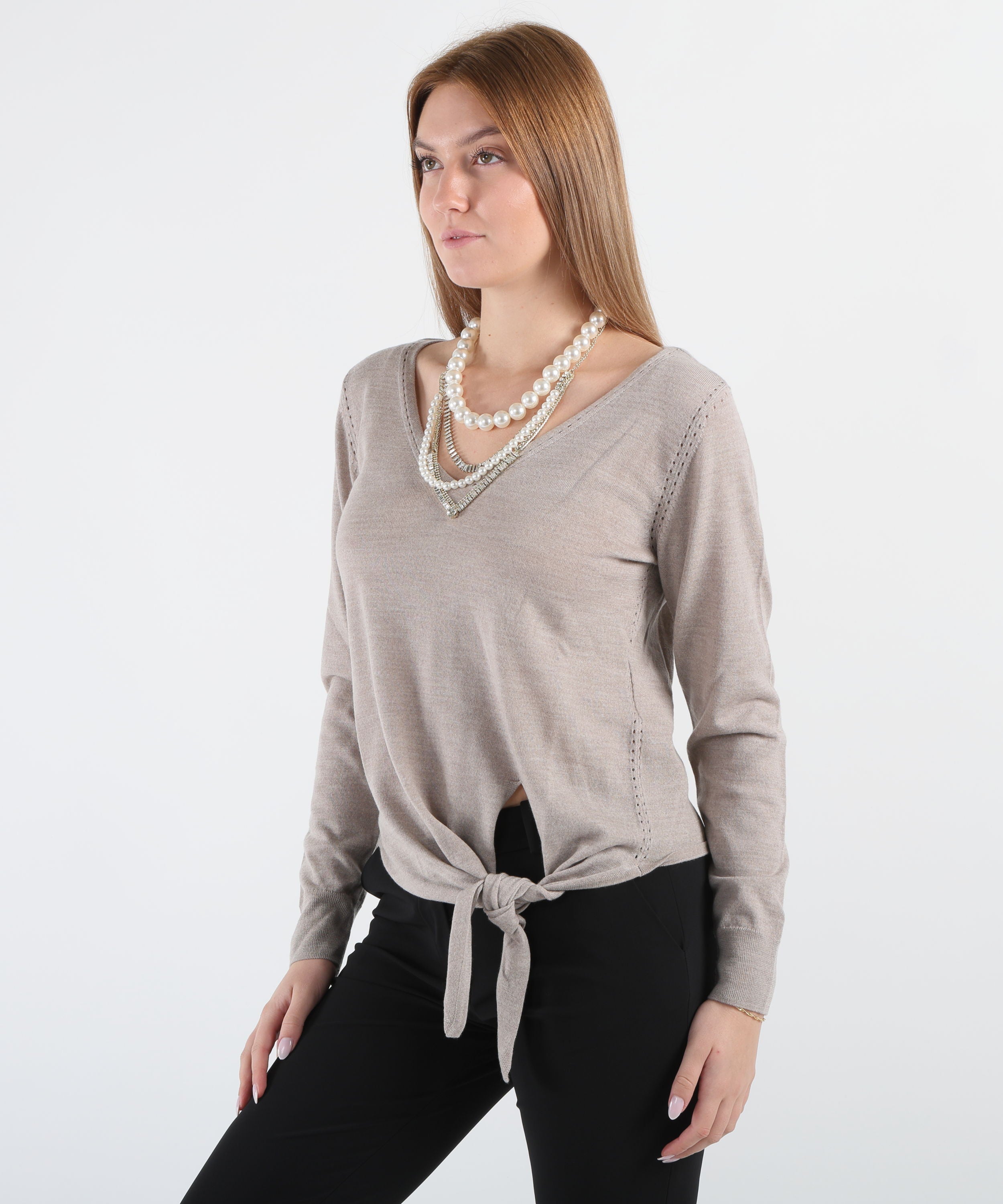 LIUJO BLACK Maglia con collana