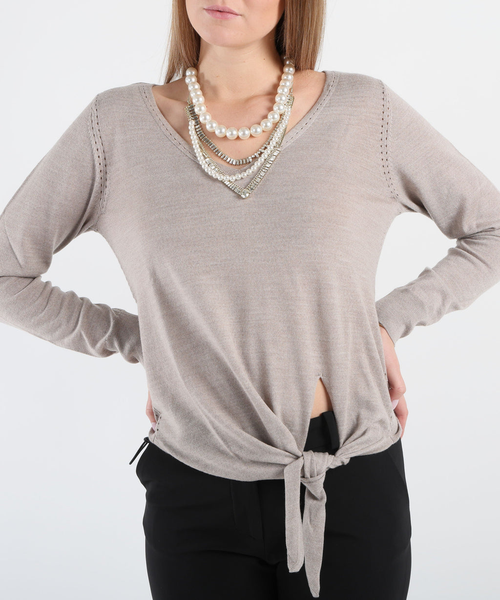 LIUJO BLACK Maglia con collana