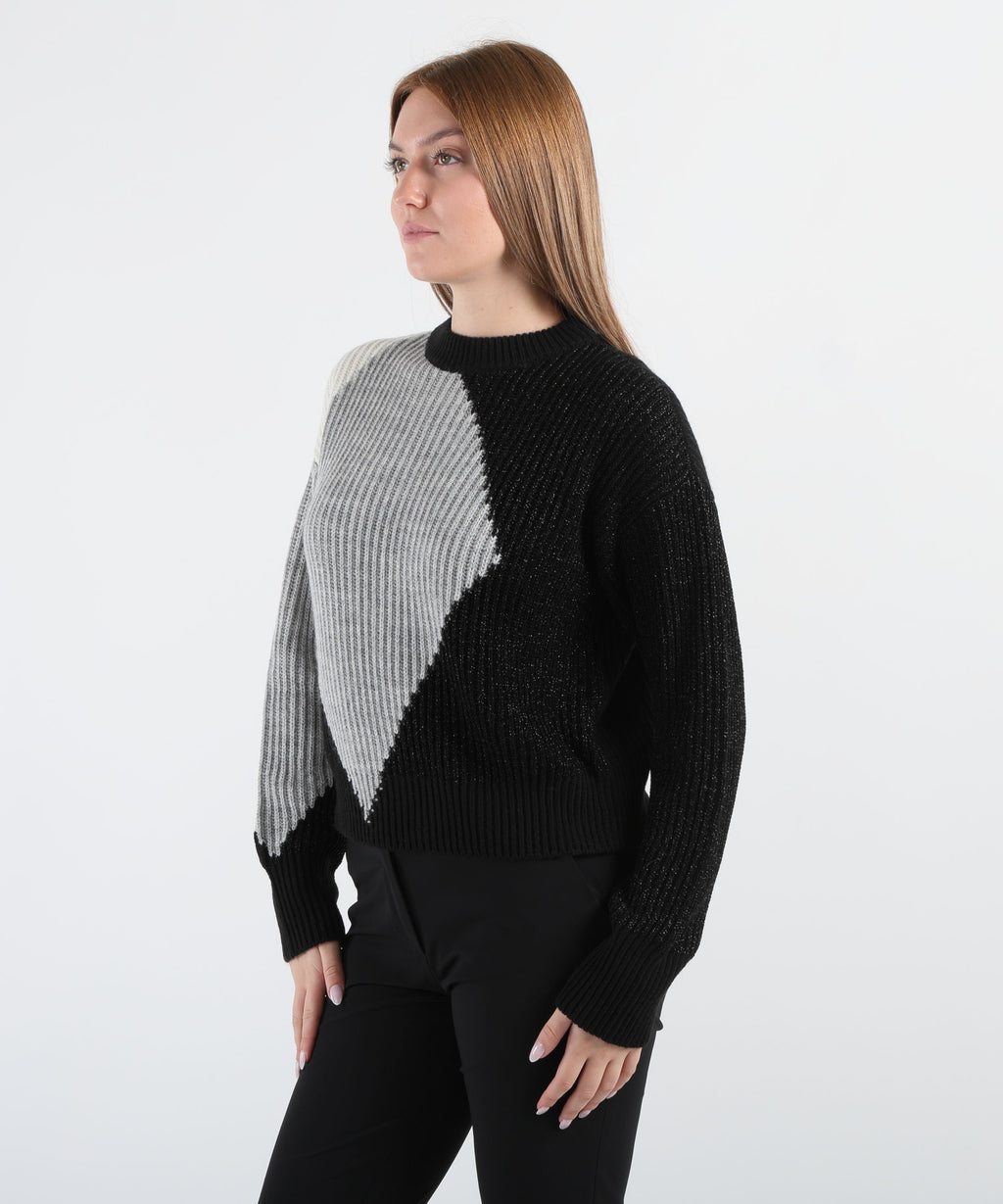LIUJO BLACK Maglione in lana con intarsi