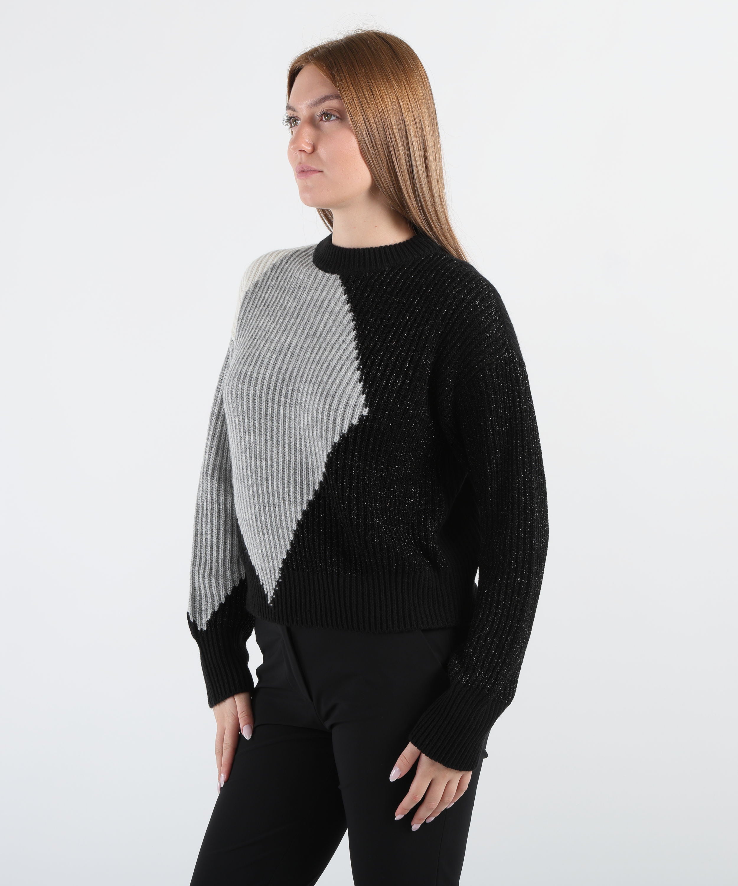 LIUJO BLACK Maglione in lana con intarsi