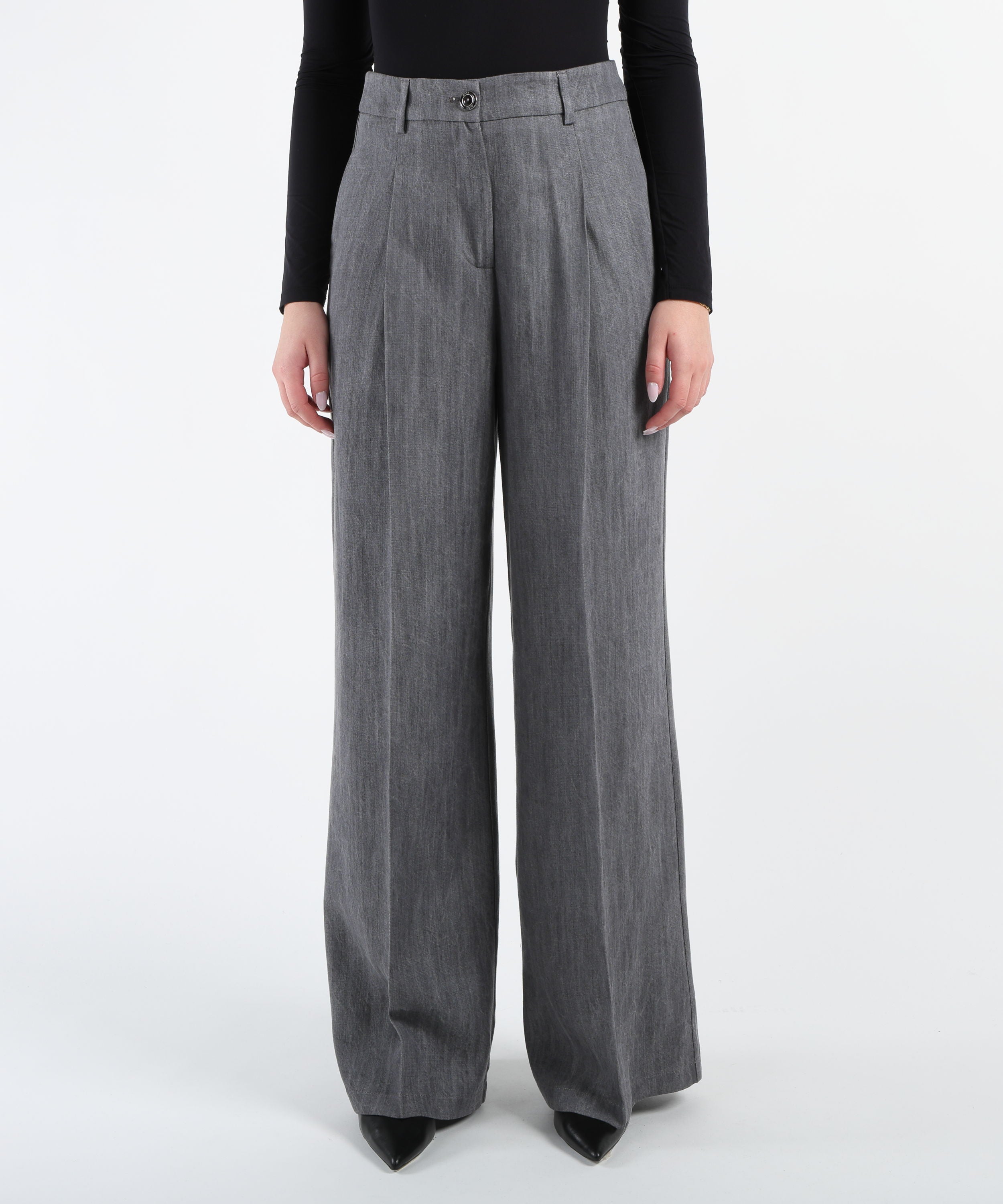 LIUJO denim Flared jeans grigio
