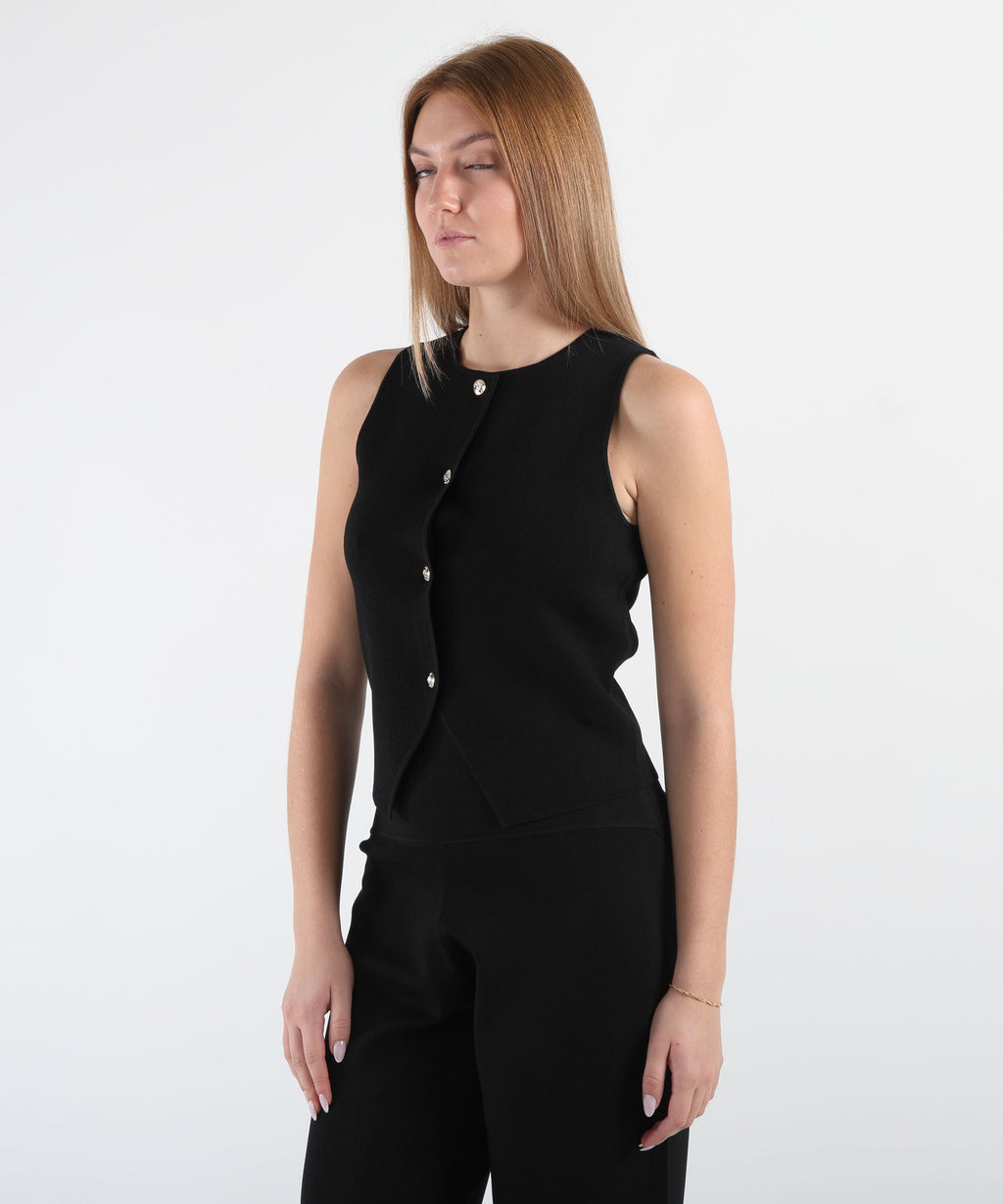 LIUJO BLACK Gilet Liu Jo Better