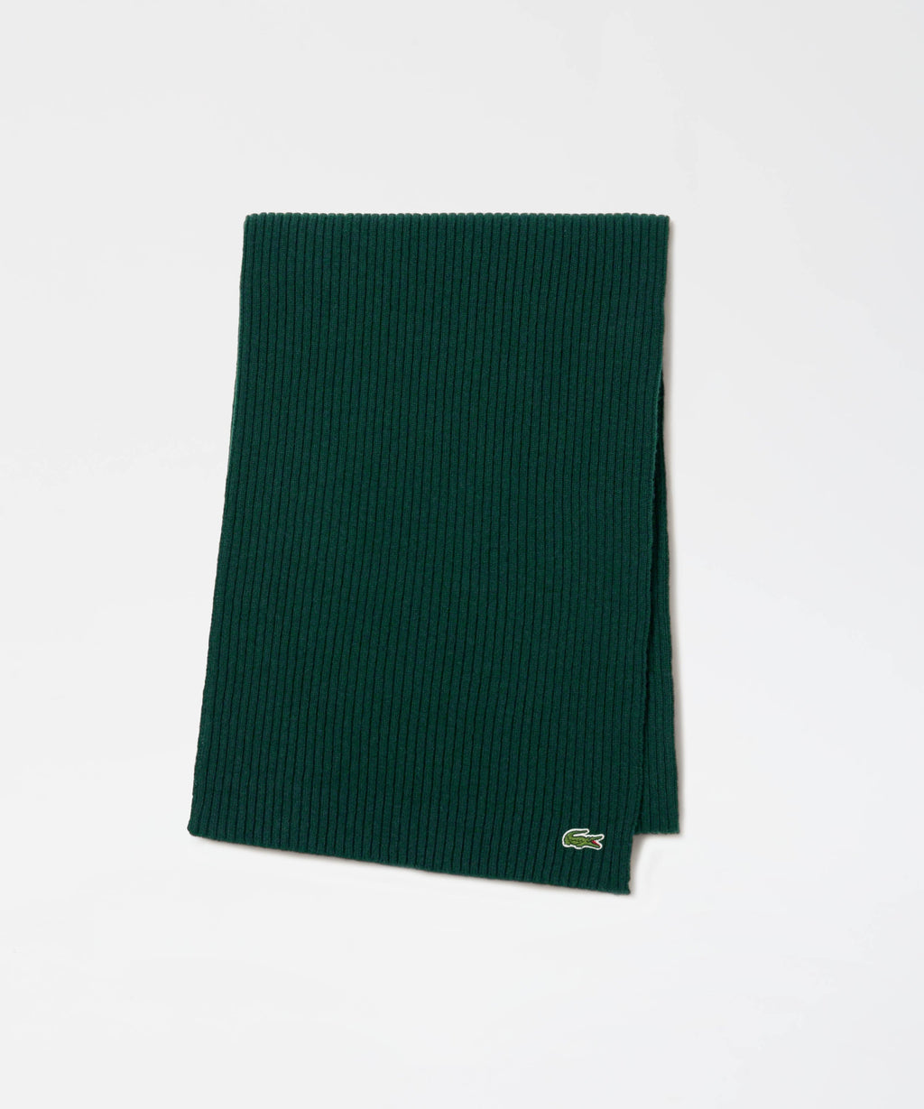 LACOSTE Sciarpa in lana a costine