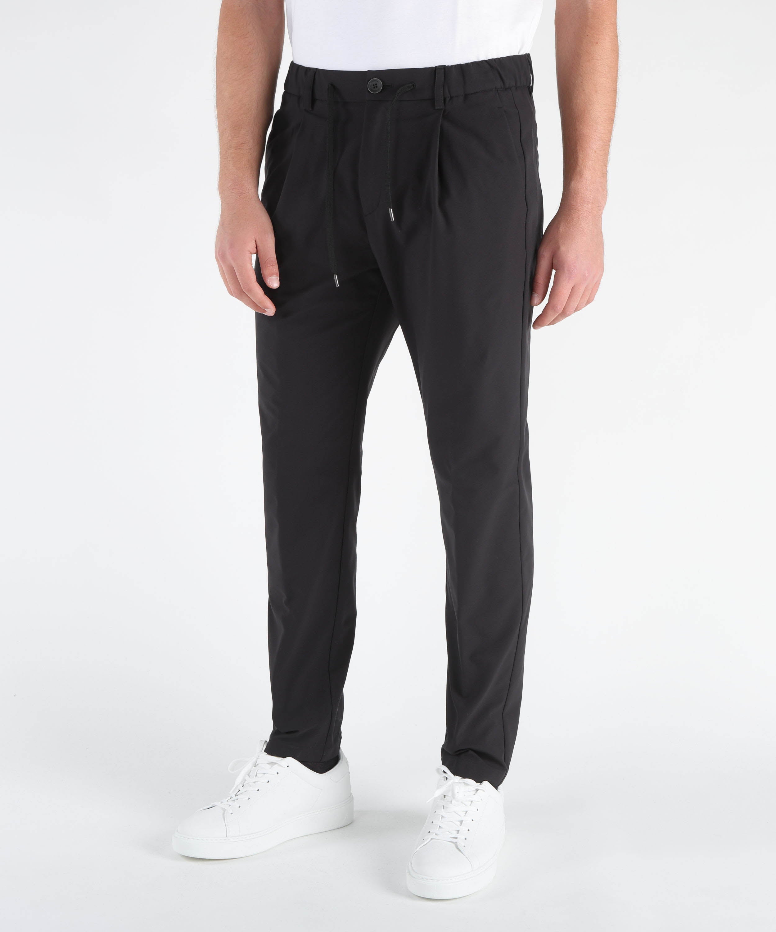 HERNO Pantalone tecnico con coulisse e pinces