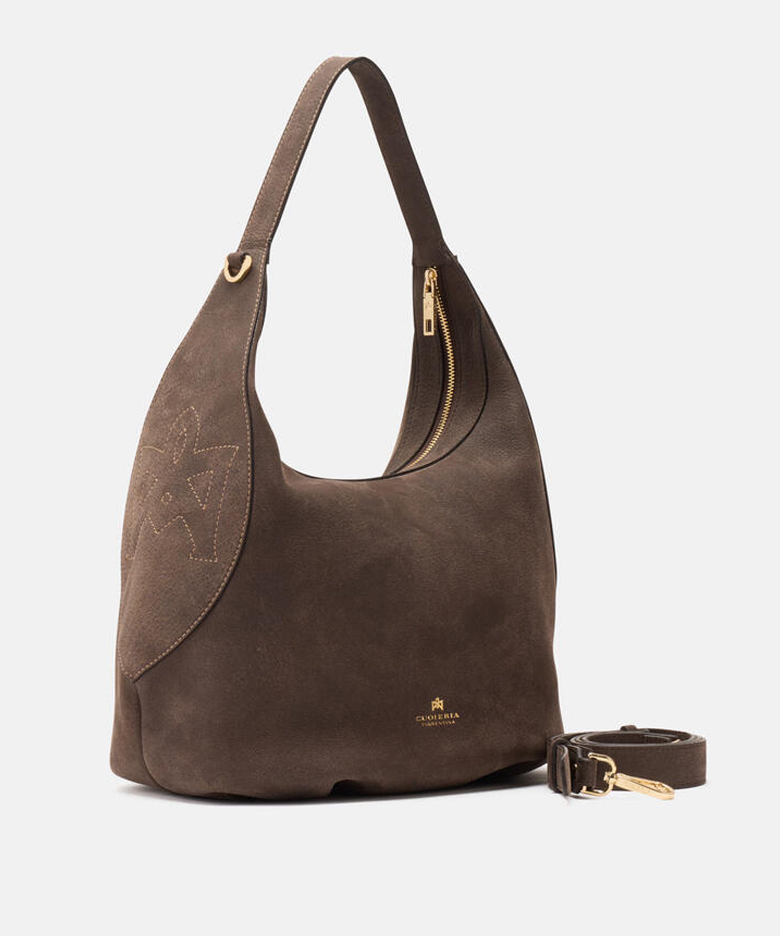 CUOIERIA FIORENTINA  Hobo Grande Maxima â Eleganza e Carattere in Pelle Nabuk