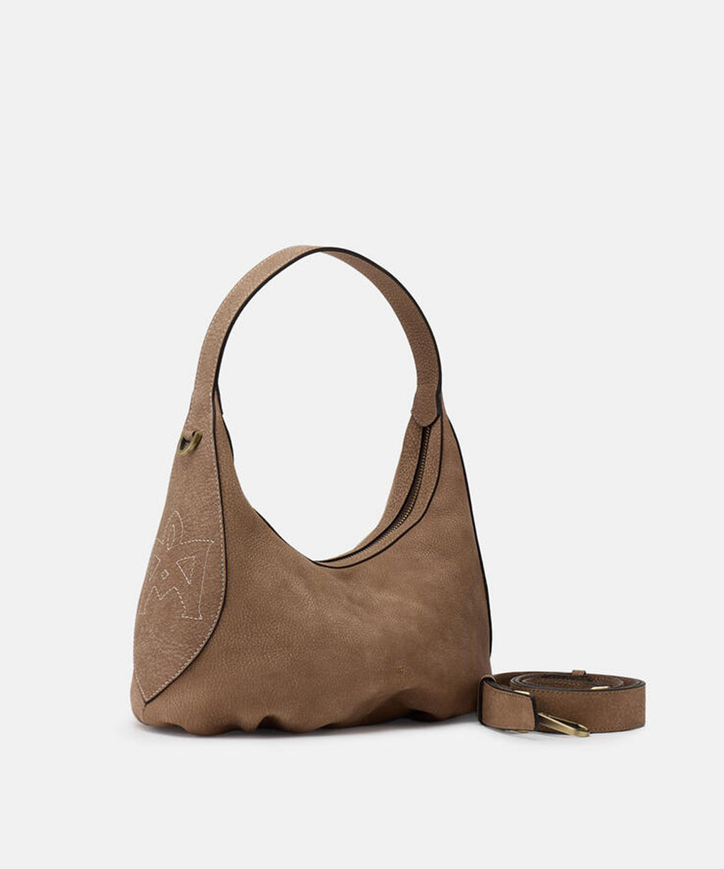CUOIERIA FIORENTINA  Piccolo Hobo Maxima â Eleganza Boho-Chic in Pelle Nabuk