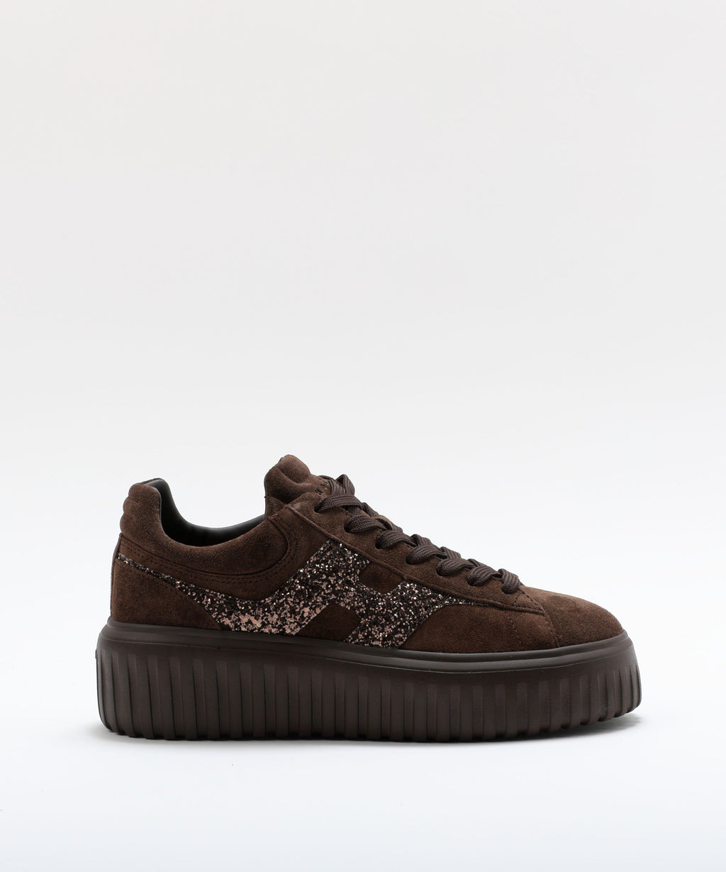 HOGAN  Sneakers con logo glitterato