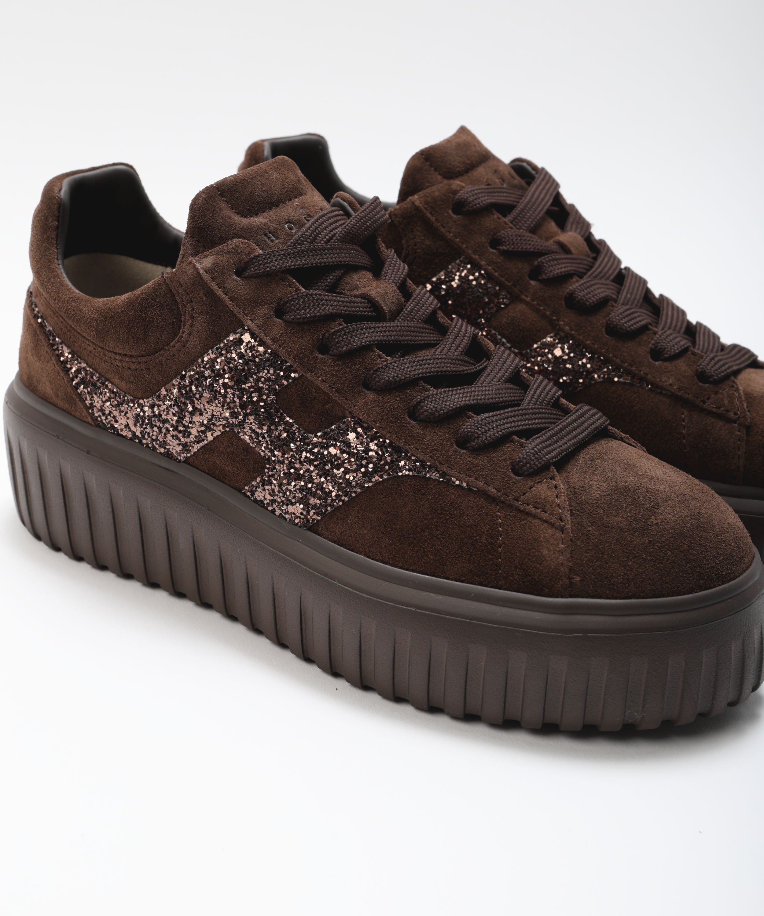 HOGAN  Sneakers con logo glitterato